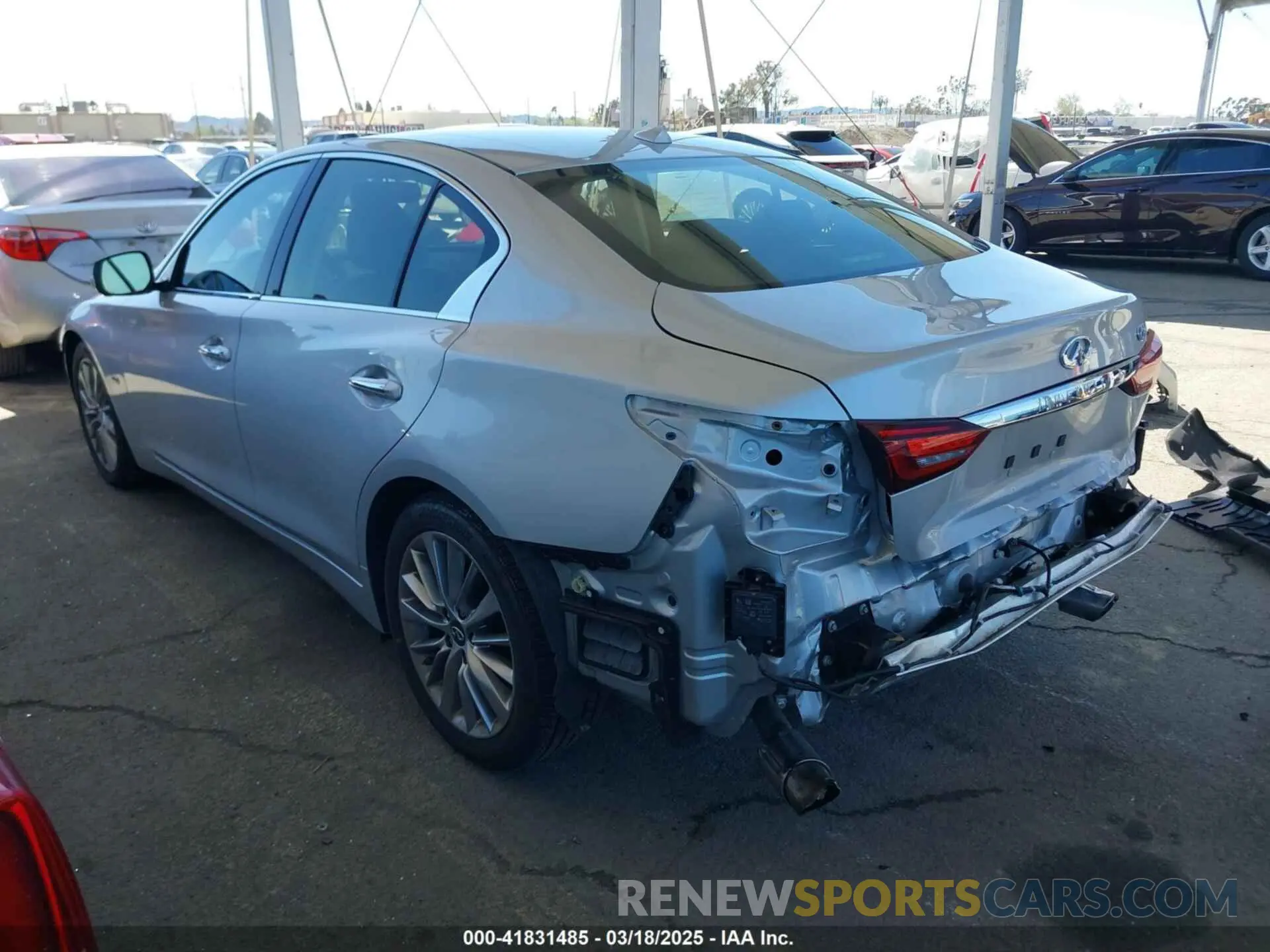3 fotografías del automóvil dañado JN1EV7AP9LM203769 INFINITI Q50 2020