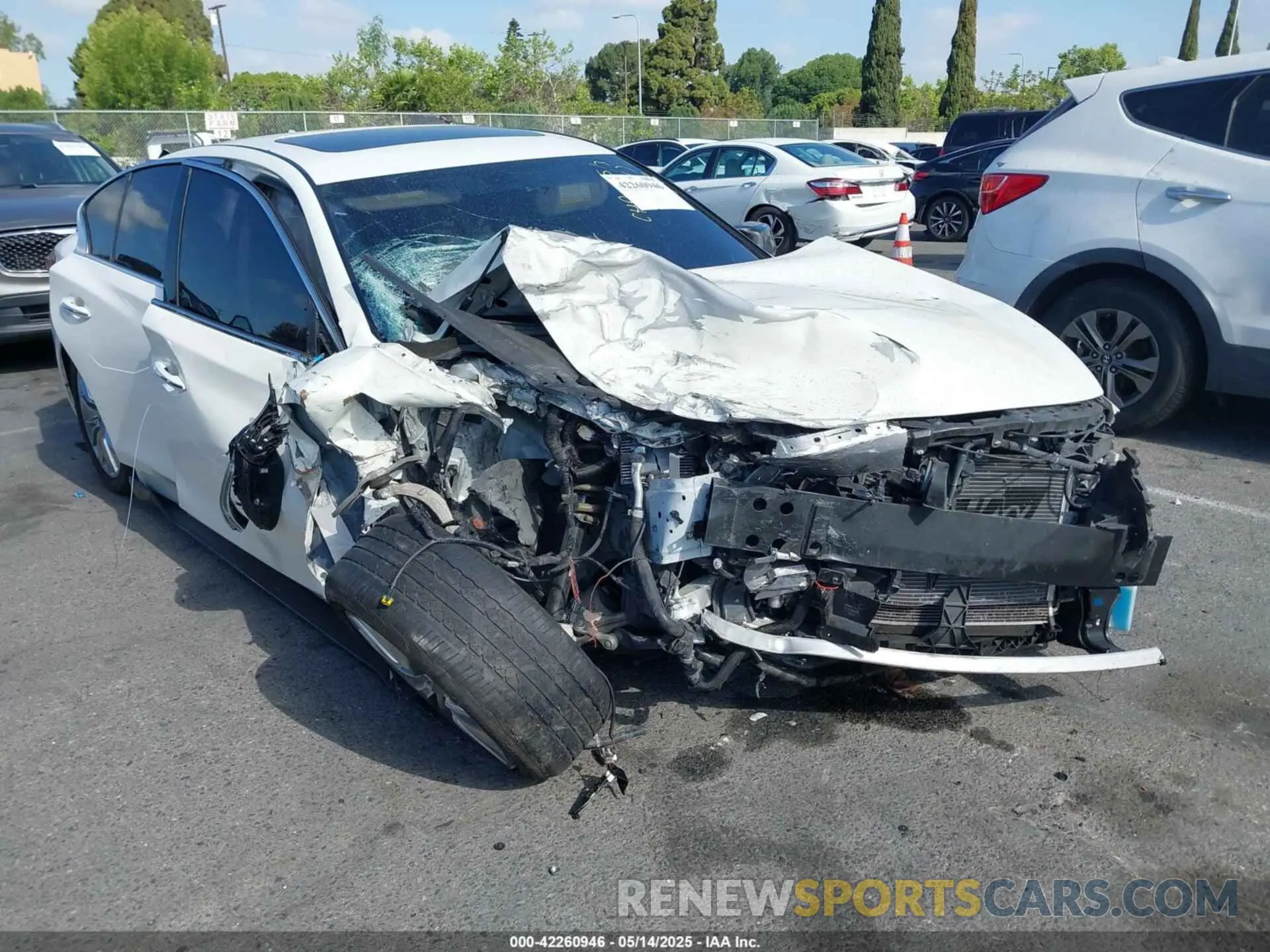 1 fotografías del automóvil dañado JN1EV7AP9LM203951 INFINITI Q50 2020