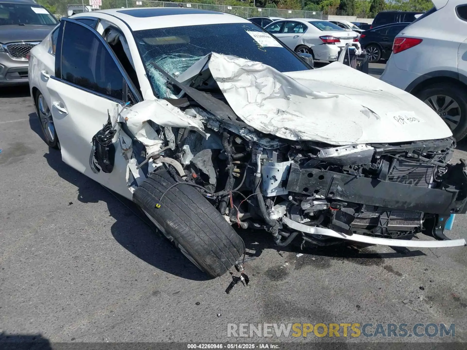 6 fotografías del automóvil dañado JN1EV7AP9LM203951 INFINITI Q50 2020