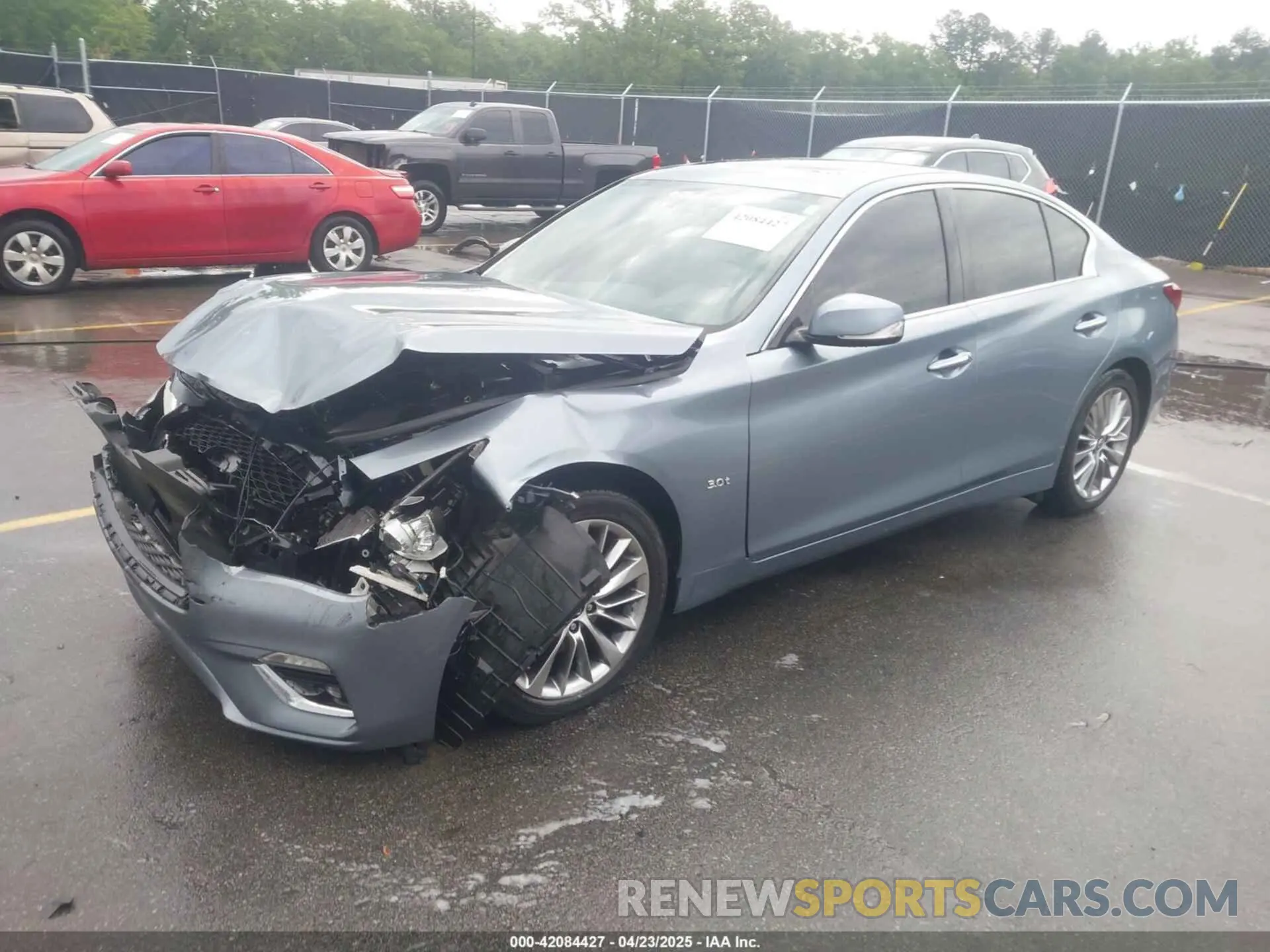 2 fotografías del automóvil dañado JN1EV7APXLM205739 INFINITI Q50 2020