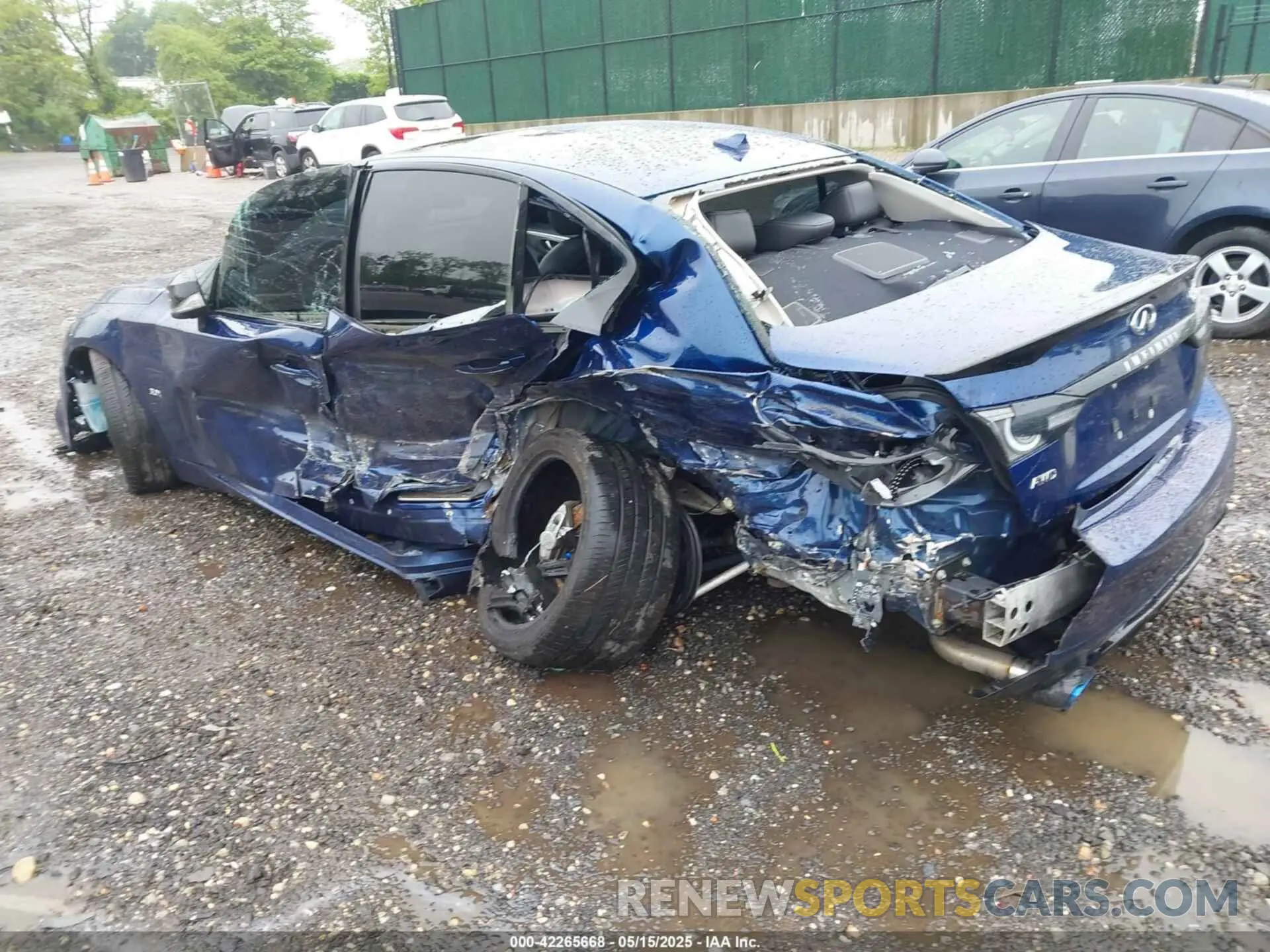 3 fotografías del automóvil dañado JN1EV7AR0LM256443 INFINITI Q50 2020