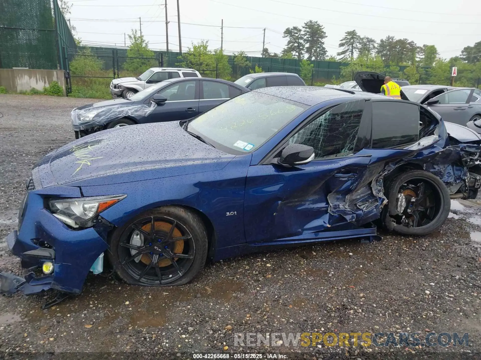 6 fotografías del automóvil dañado JN1EV7AR0LM256443 INFINITI Q50 2020
