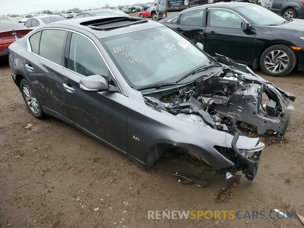 4 fotografías del automóvil dañado JN1EV7AR1LM254782 INFINITI Q50 2020