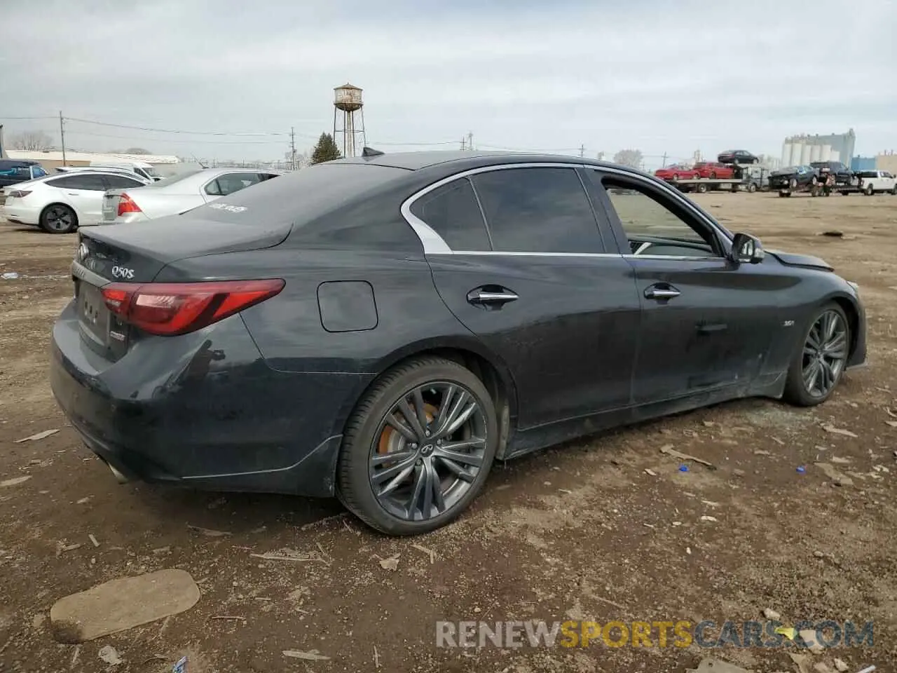 3 fotografías del automóvil dañado JN1EV7AR3LM253780 INFINITI Q50 2020