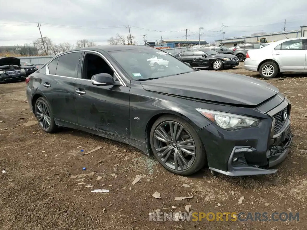 4 fotografías del automóvil dañado JN1EV7AR3LM253780 INFINITI Q50 2020