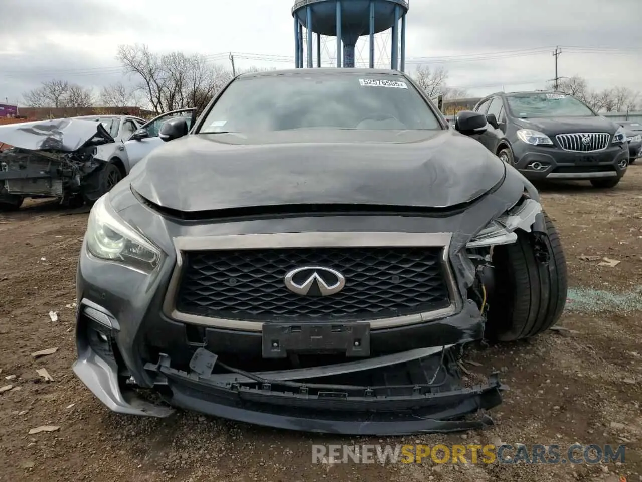 5 fotografías del automóvil dañado JN1EV7AR3LM253780 INFINITI Q50 2020
