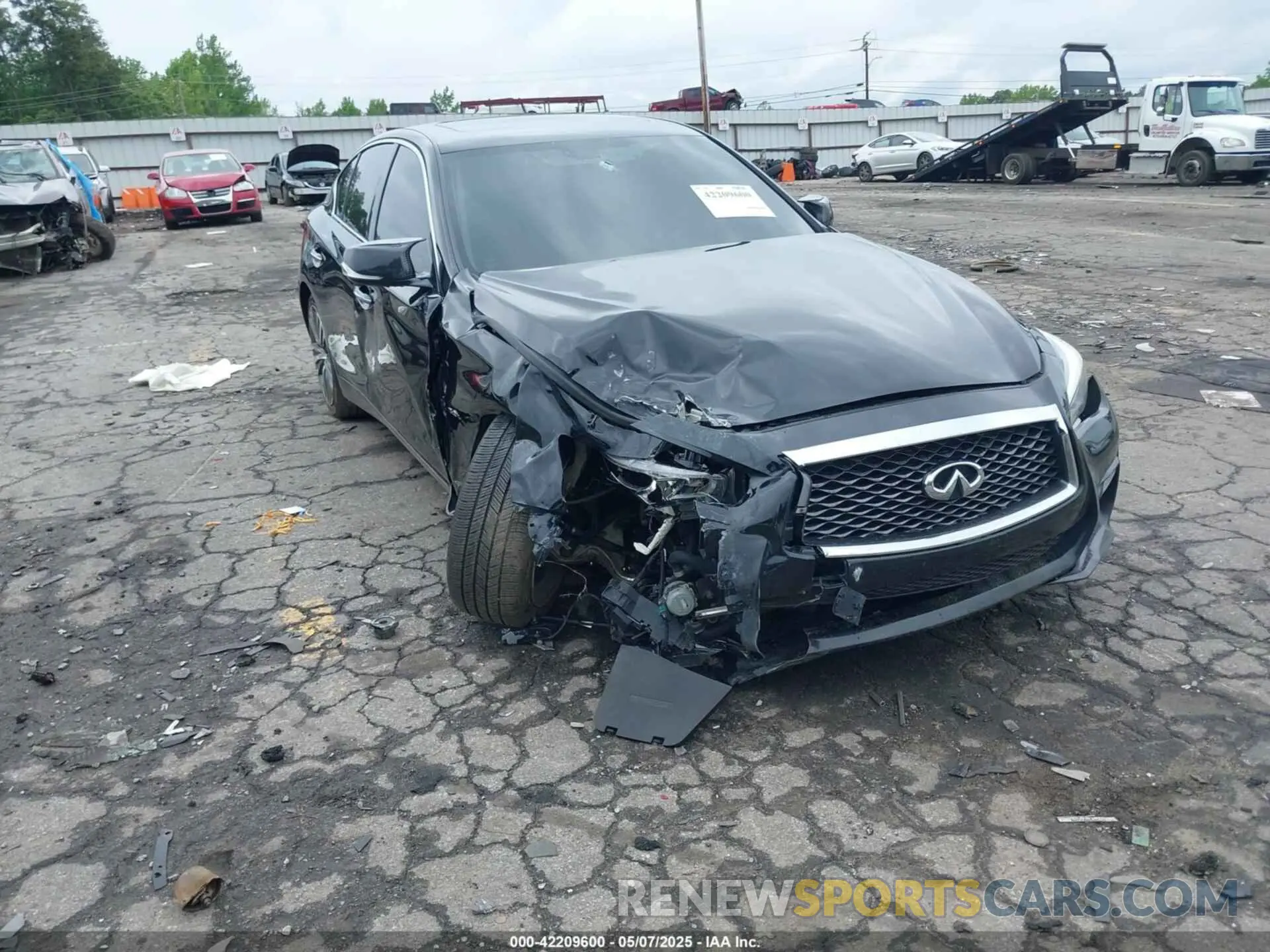 1 fotografías del automóvil dañado JN1EV7AR3LM254332 INFINITI Q50 2020