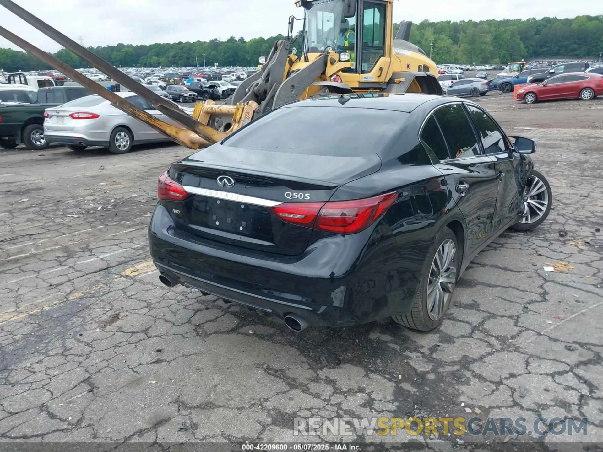 4 fotografías del automóvil dañado JN1EV7AR3LM254332 INFINITI Q50 2020