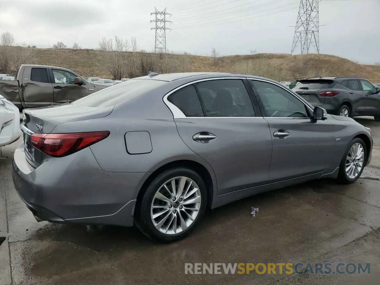 3 fotografías del automóvil dañado JN1EV7AR3LM255979 INFINITI Q50 2020