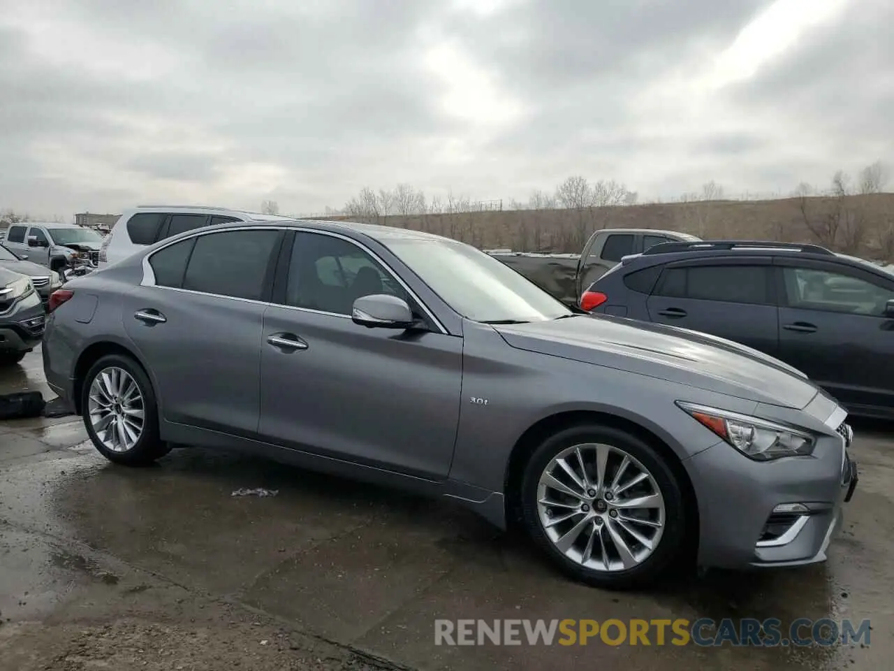 4 fotografías del automóvil dañado JN1EV7AR3LM255979 INFINITI Q50 2020