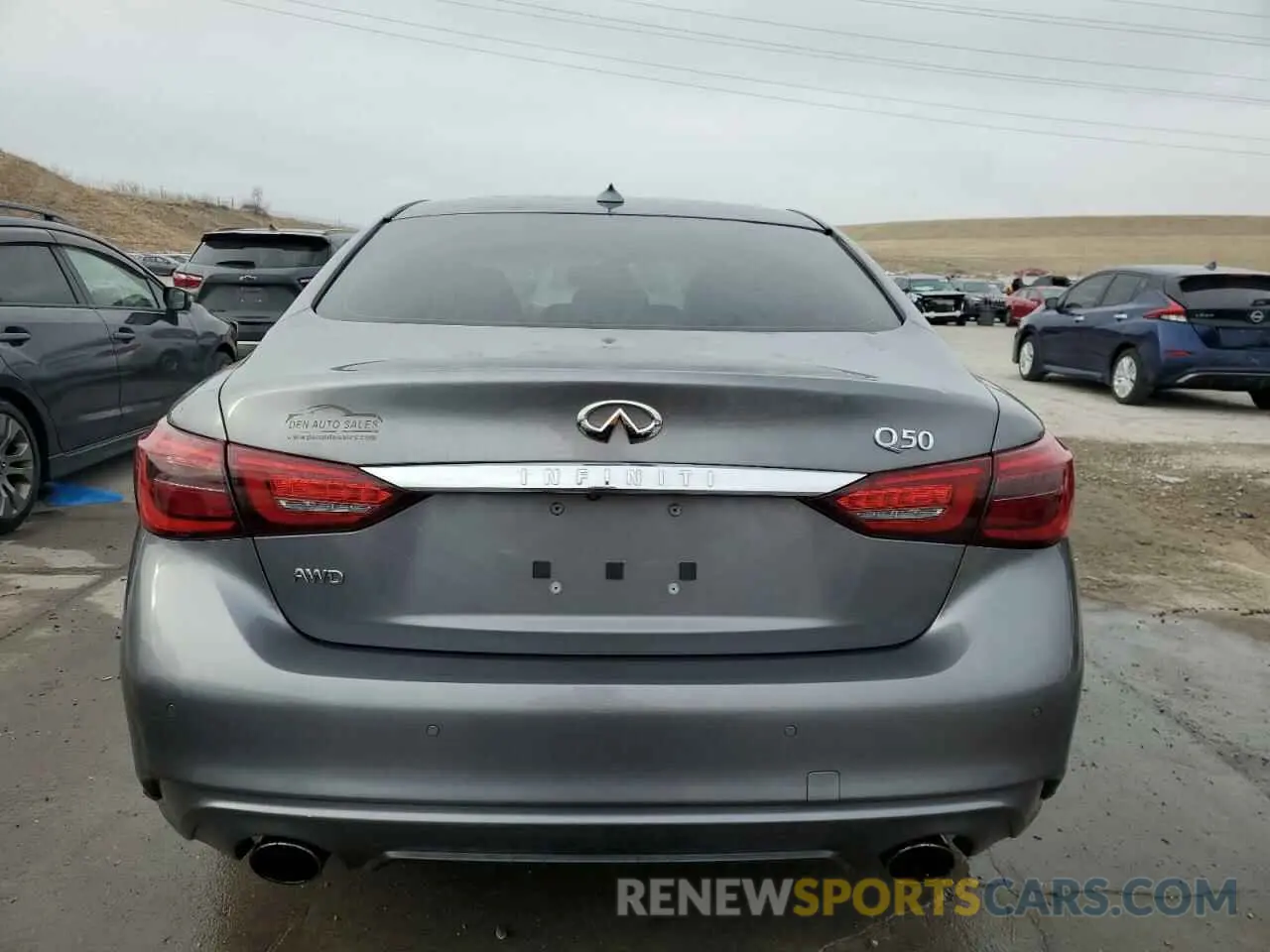 6 fotografías del automóvil dañado JN1EV7AR3LM255979 INFINITI Q50 2020