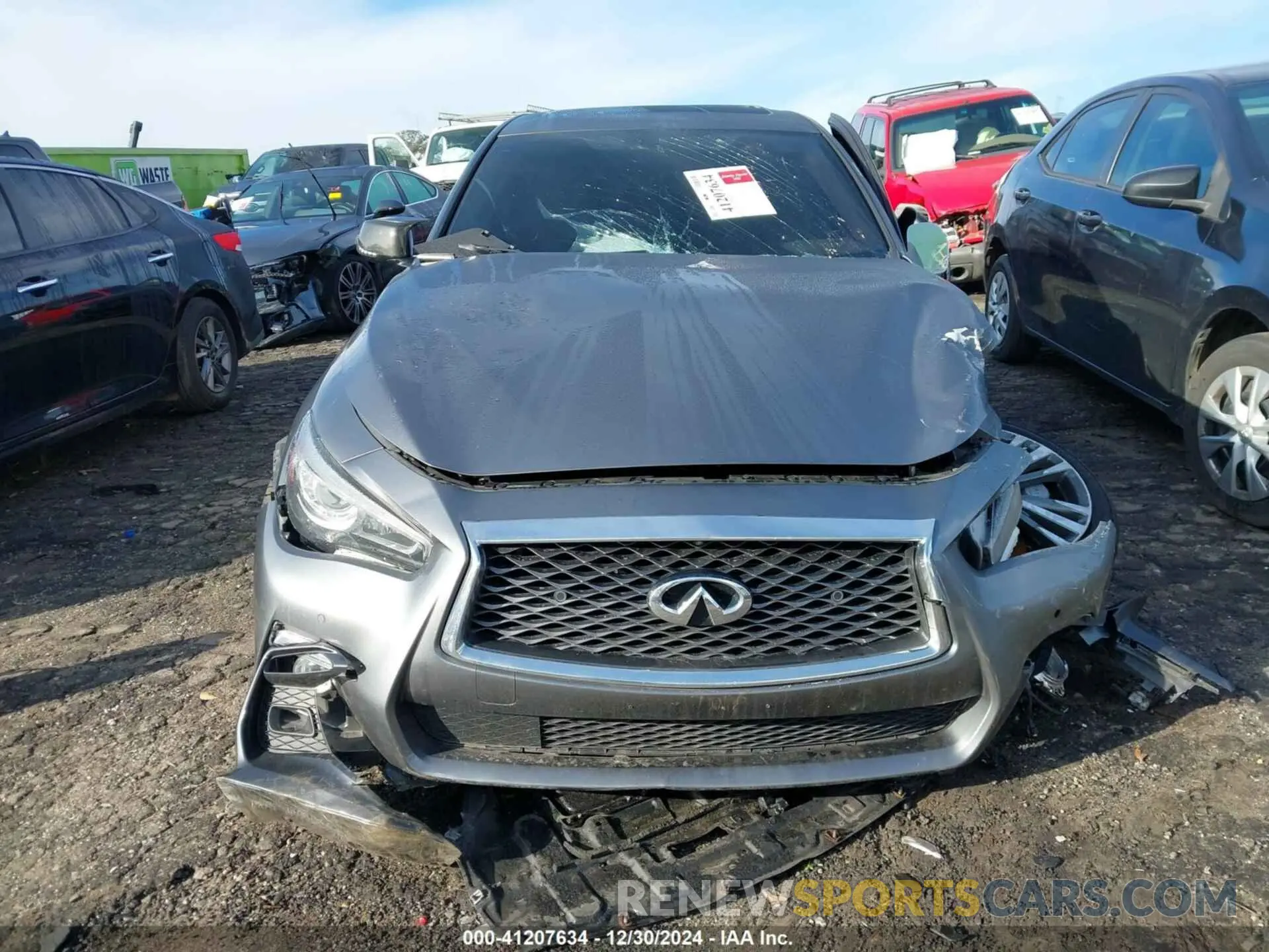 12 fotografías del automóvil dañado JN1EV7AR4LM253125 INFINITI Q50 2020