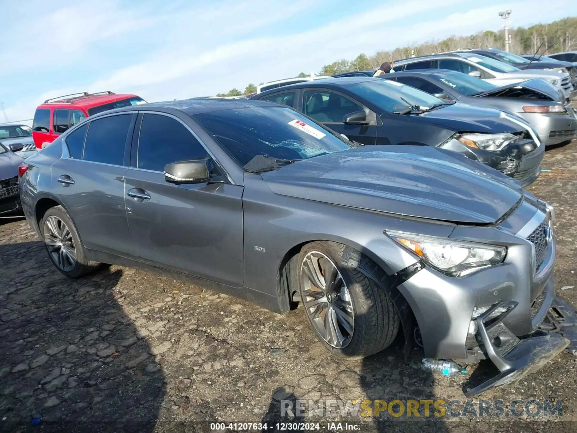 13 fotografías del automóvil dañado JN1EV7AR4LM253125 INFINITI Q50 2020