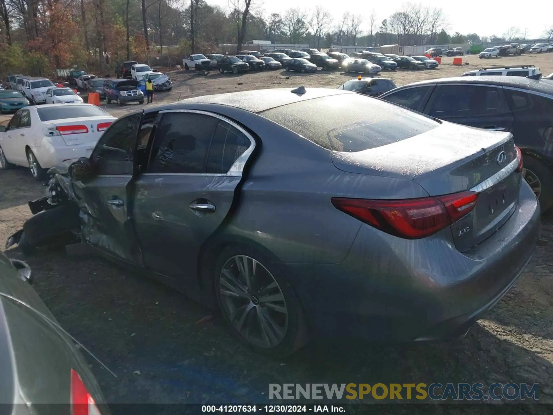 14 fotografías del automóvil dañado JN1EV7AR4LM253125 INFINITI Q50 2020