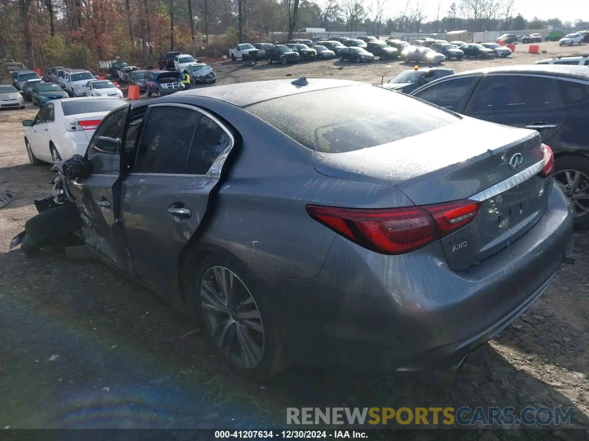 3 fotografías del automóvil dañado JN1EV7AR4LM253125 INFINITI Q50 2020