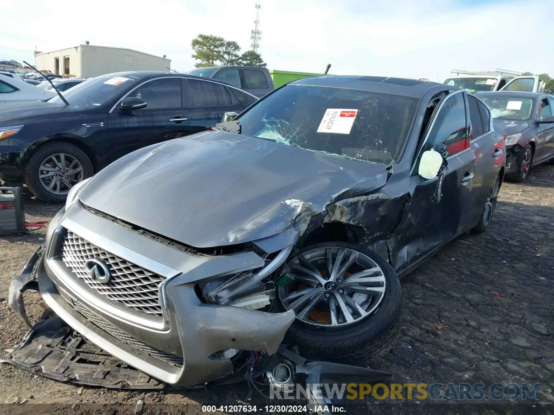6 fotografías del automóvil dañado JN1EV7AR4LM253125 INFINITI Q50 2020