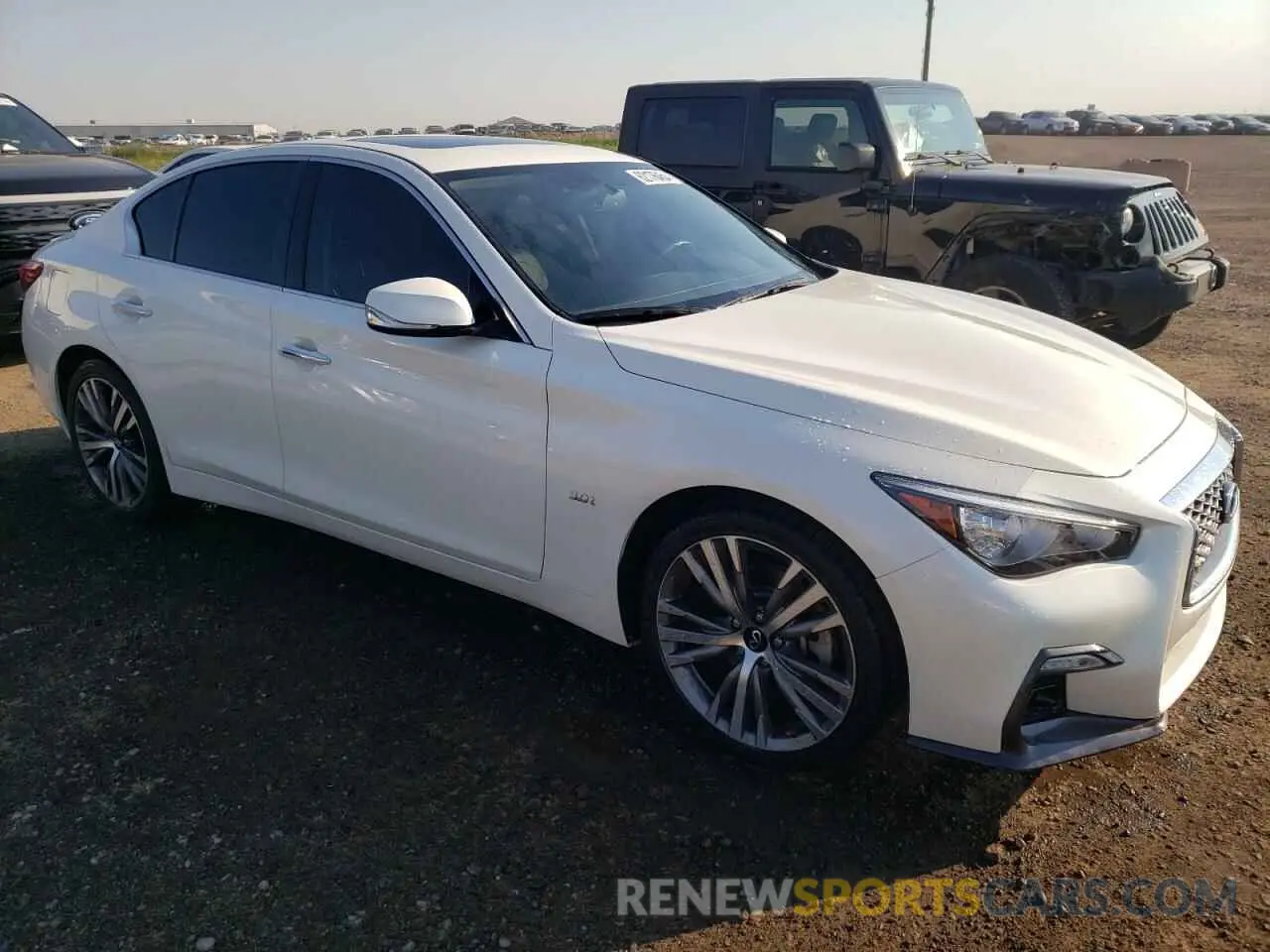 4 fotografías del automóvil dañado JN1EV7AR4LM257028 INFINITI Q50 2020
