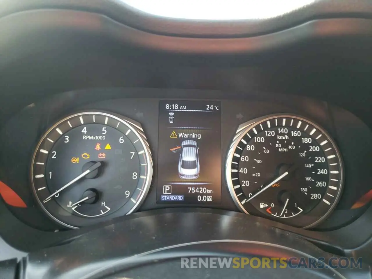 9 fotografías del automóvil dañado JN1EV7AR4LM257028 INFINITI Q50 2020