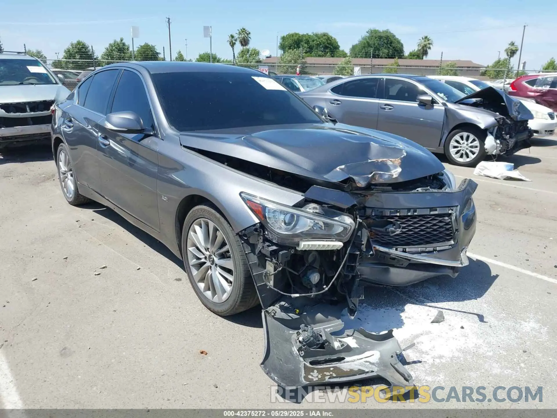 1 fotografías del automóvil dañado JN1EV7AR5LM255479 INFINITI Q50 2020