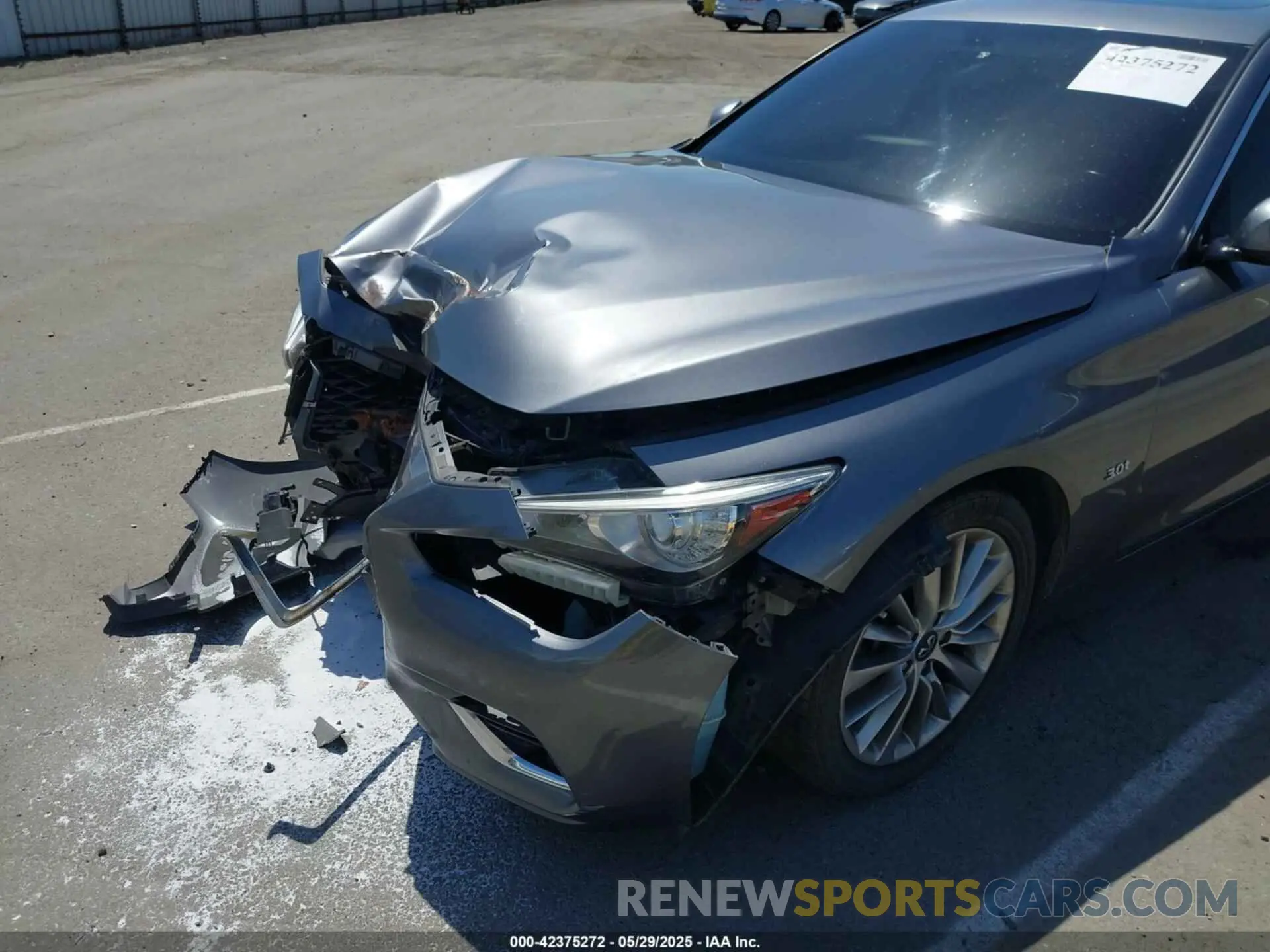 17 fotografías del automóvil dañado JN1EV7AR5LM255479 INFINITI Q50 2020