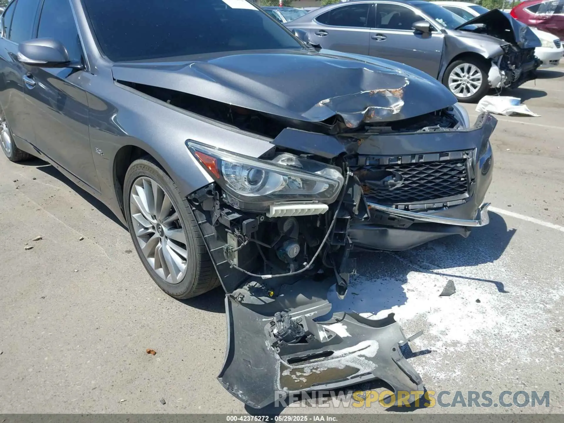 18 fotografías del automóvil dañado JN1EV7AR5LM255479 INFINITI Q50 2020
