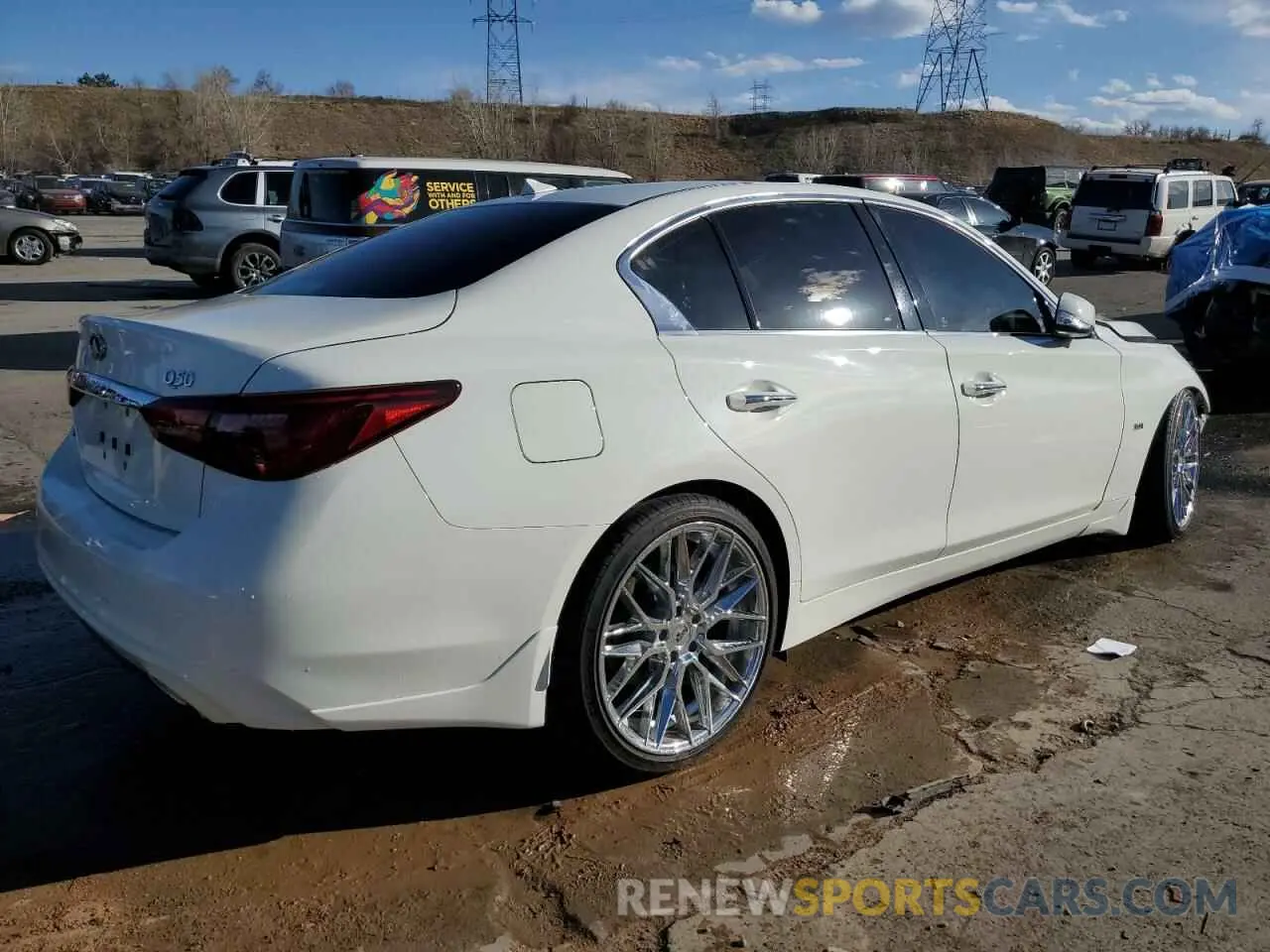 3 fotografías del automóvil dañado JN1EV7AR6LM250968 INFINITI Q50 2020