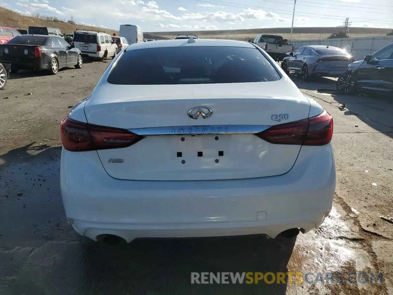 6 fotografías del automóvil dañado JN1EV7AR6LM250968 INFINITI Q50 2020