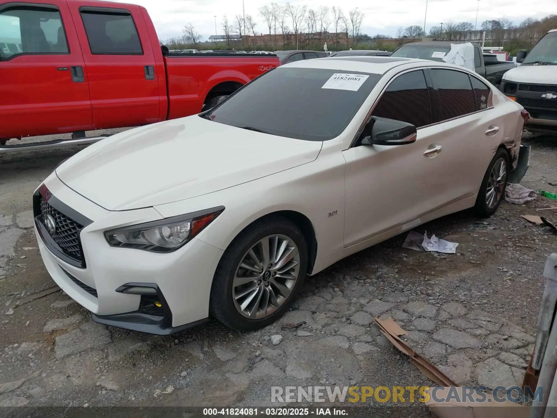 2 fotografías del automóvil dañado JN1EV7AR7LM250137 INFINITI Q50 2020