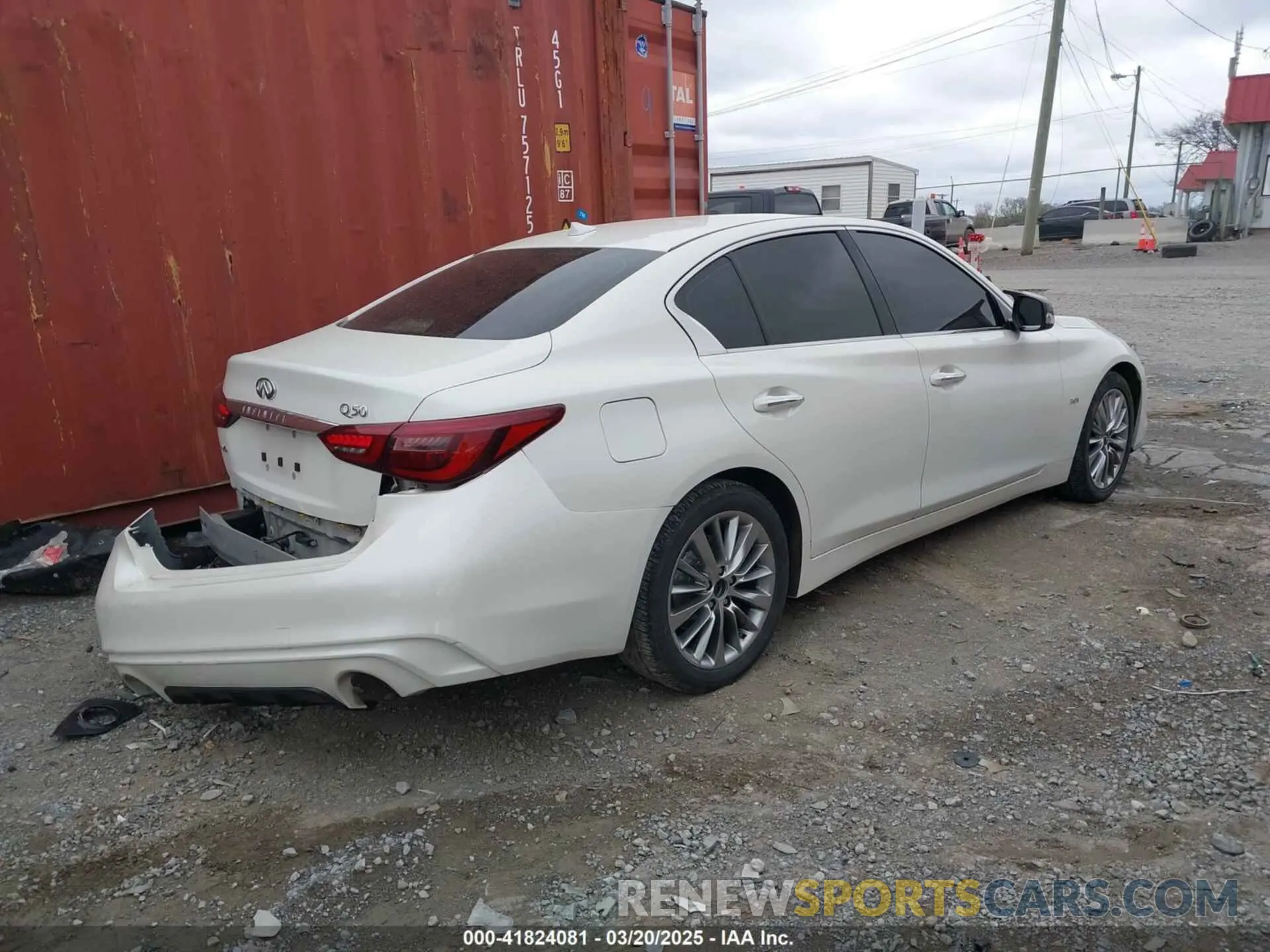 4 fotografías del automóvil dañado JN1EV7AR7LM250137 INFINITI Q50 2020