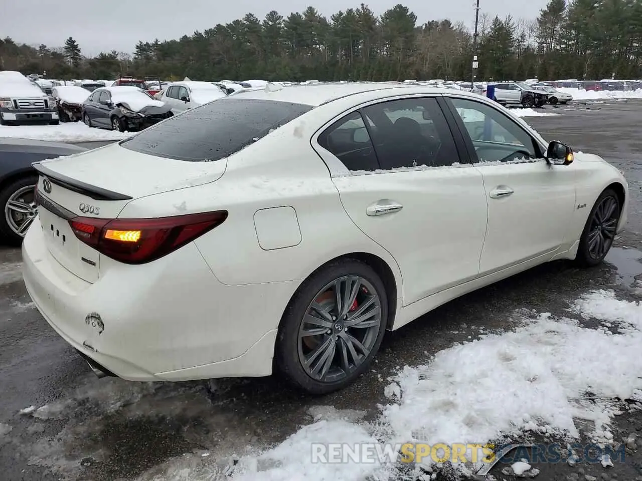 3 fotografías del automóvil dañado JN1EV7AR7LM253510 INFINITI Q50 2020