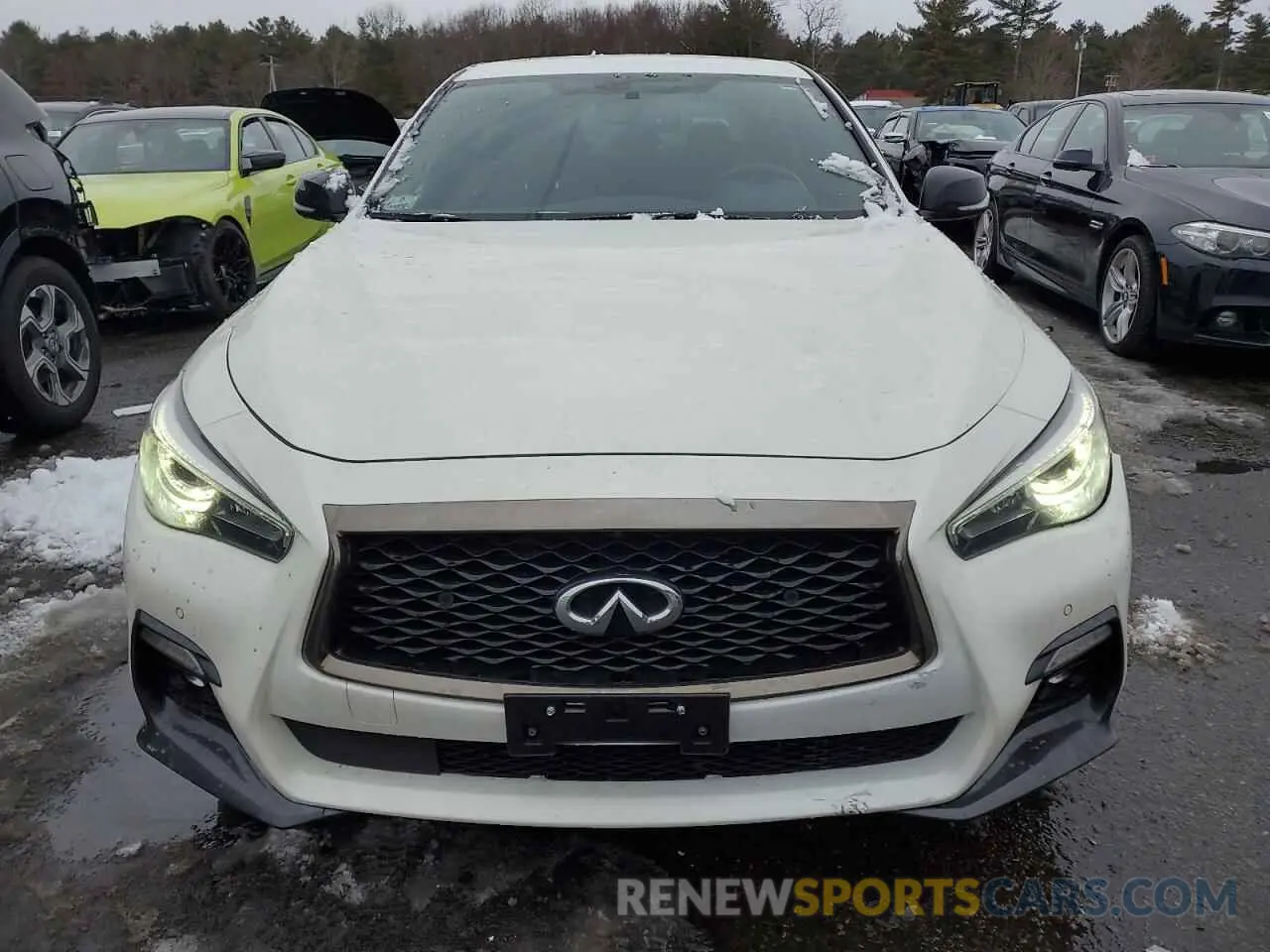 5 fotografías del automóvil dañado JN1EV7AR7LM253510 INFINITI Q50 2020