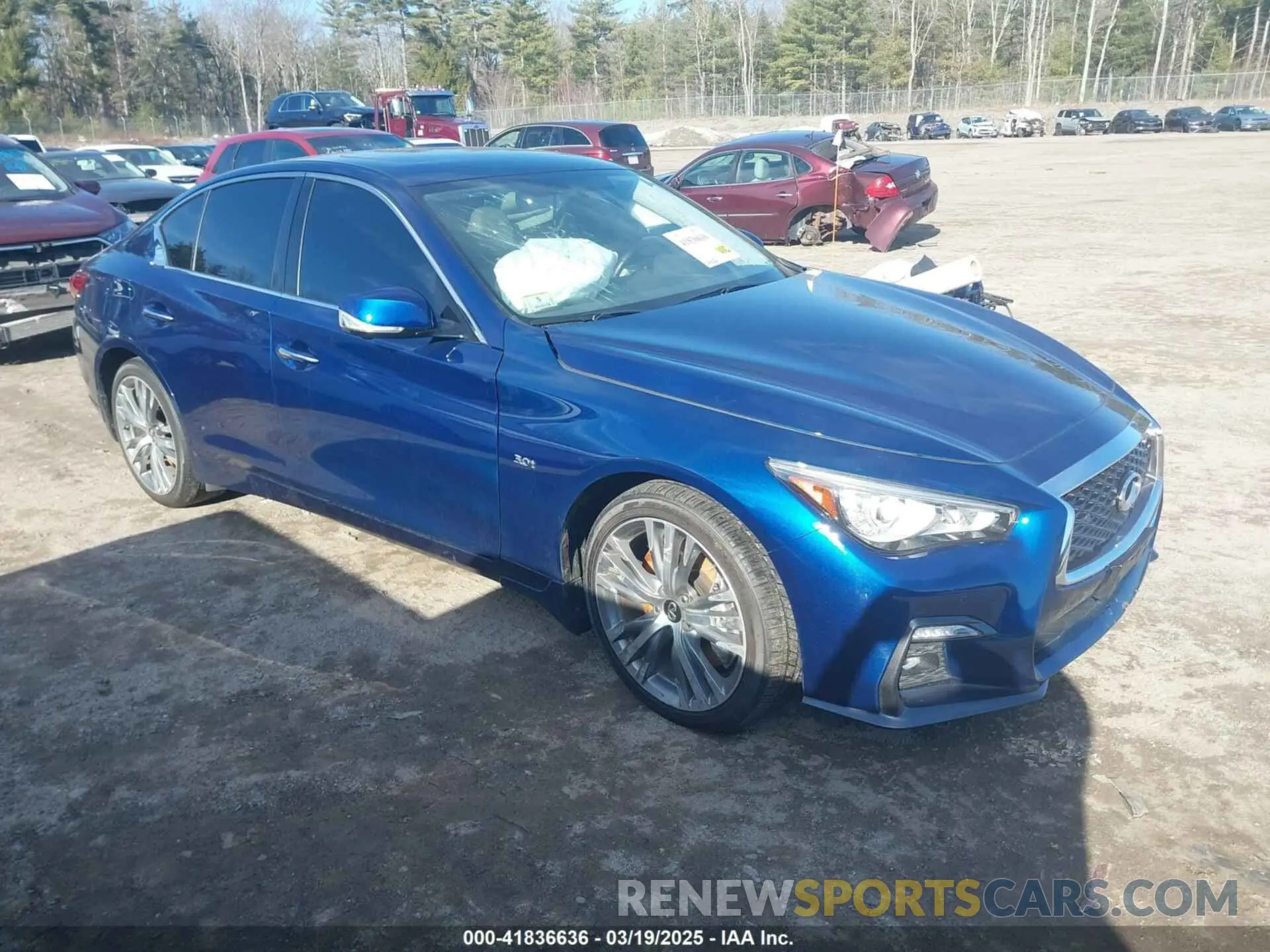 1 fotografías del automóvil dañado JN1EV7AR8LM250180 INFINITI Q50 2020
