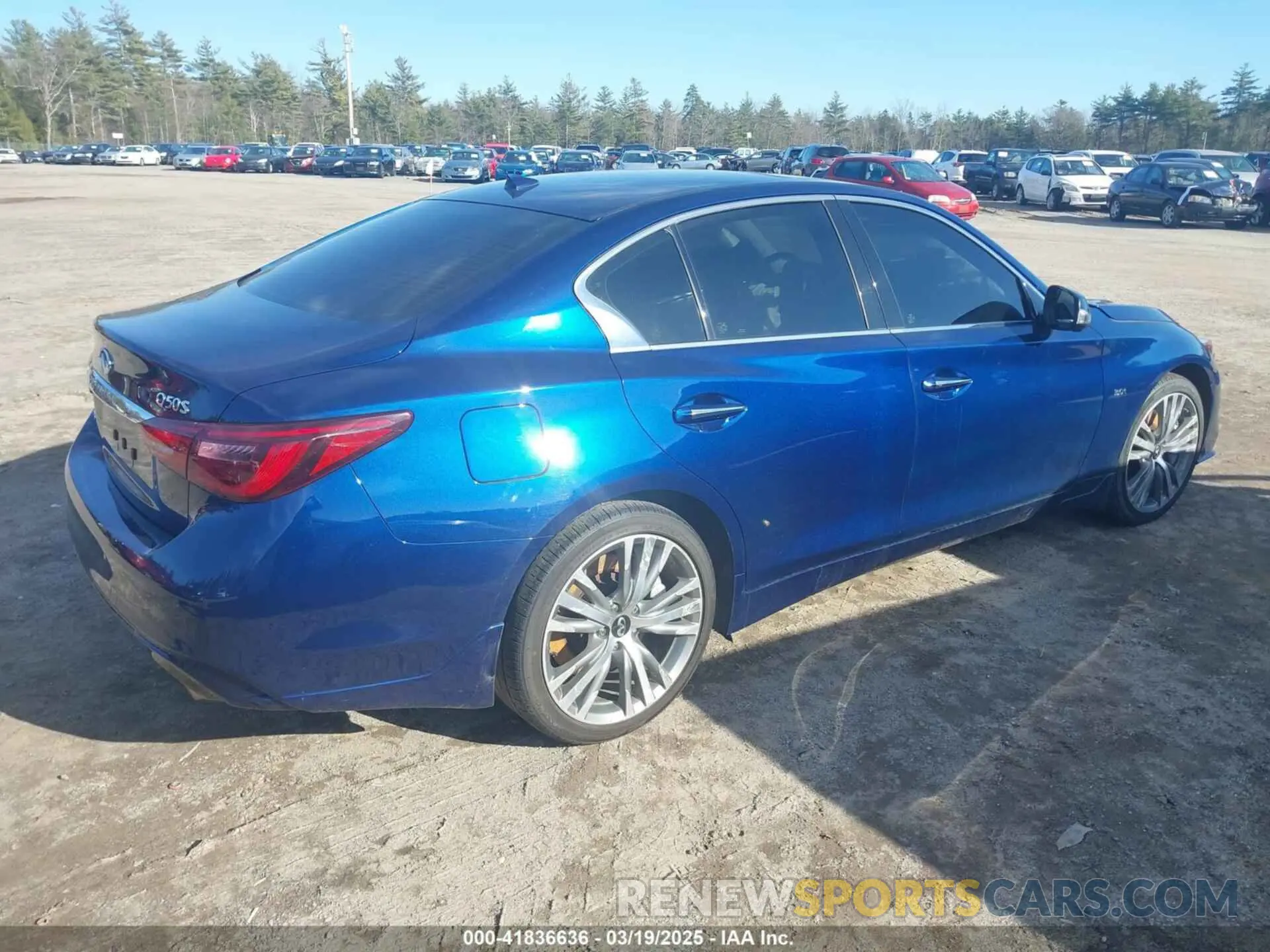 4 fotografías del automóvil dañado JN1EV7AR8LM250180 INFINITI Q50 2020