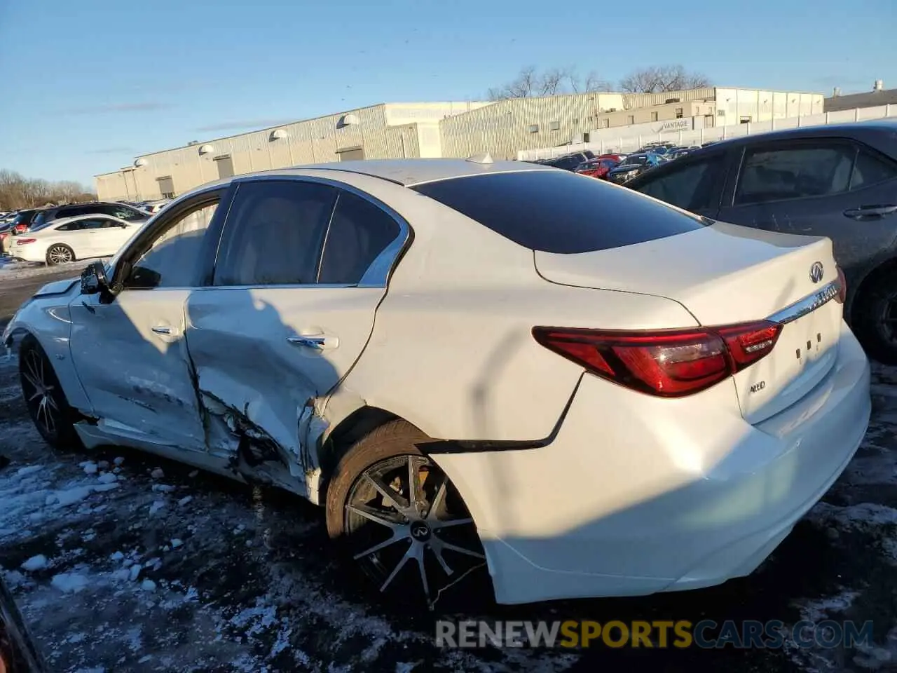 2 fotografías del automóvil dañado JN1EV7AR8LM250230 INFINITI Q50 2020