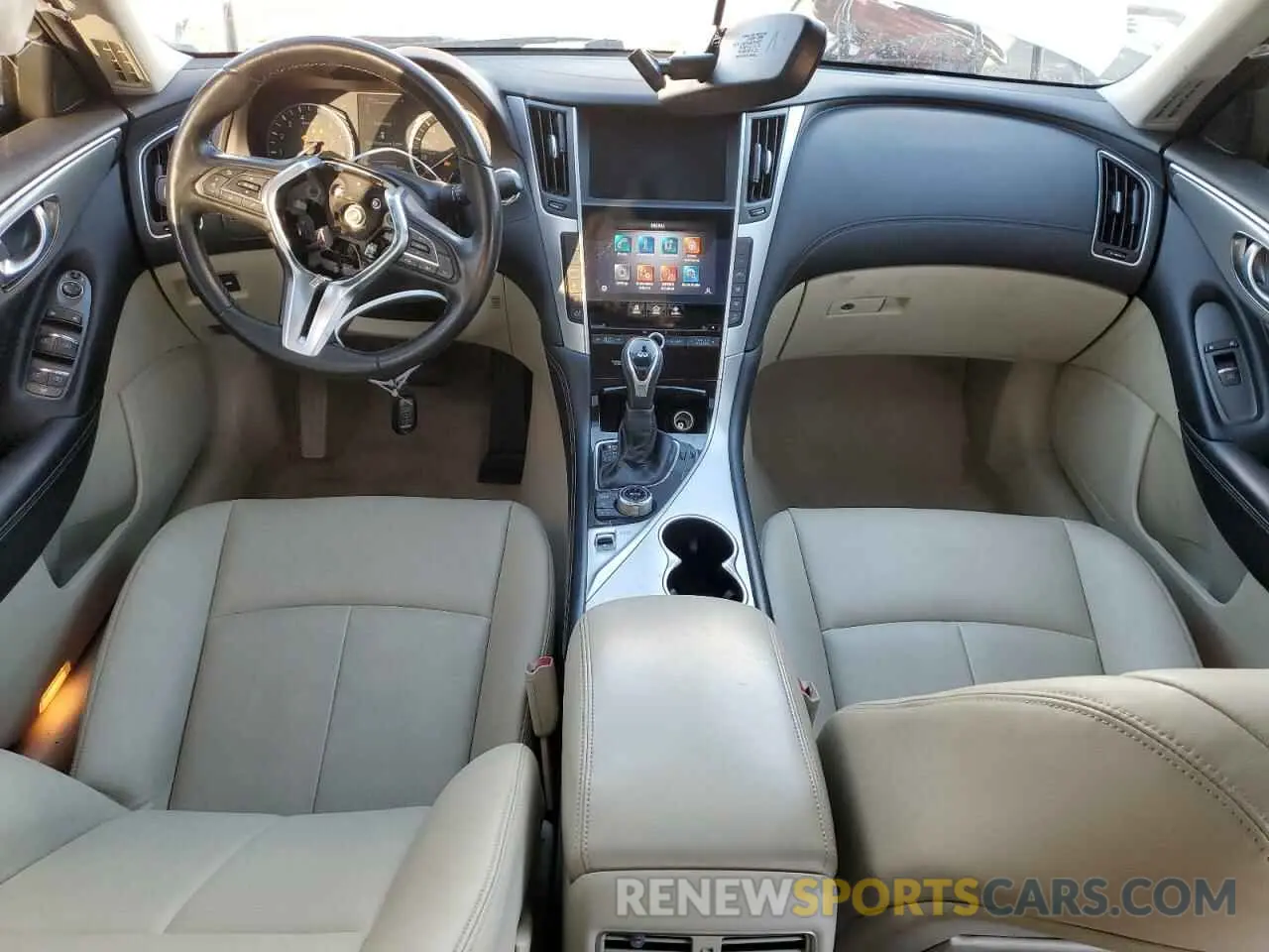 8 fotografías del automóvil dañado JN1EV7AR8LM250230 INFINITI Q50 2020