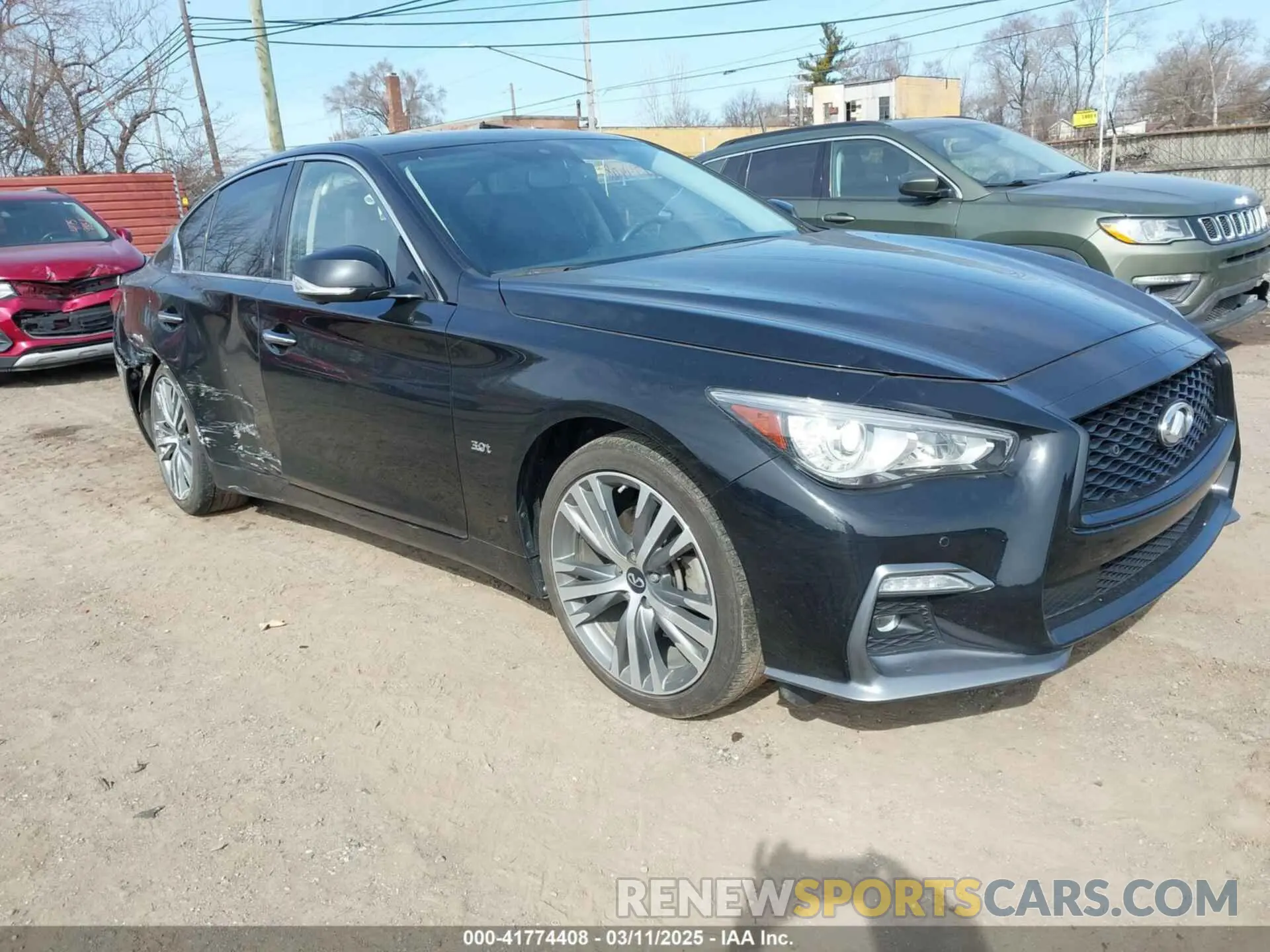 1 fotografías del automóvil dañado JN1EV7AR8LM254553 INFINITI Q50 2020