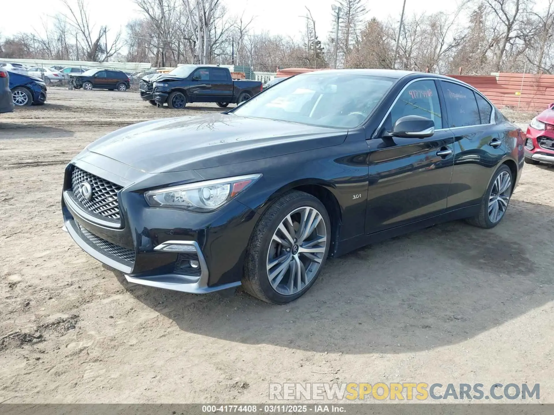 2 fotografías del automóvil dañado JN1EV7AR8LM254553 INFINITI Q50 2020