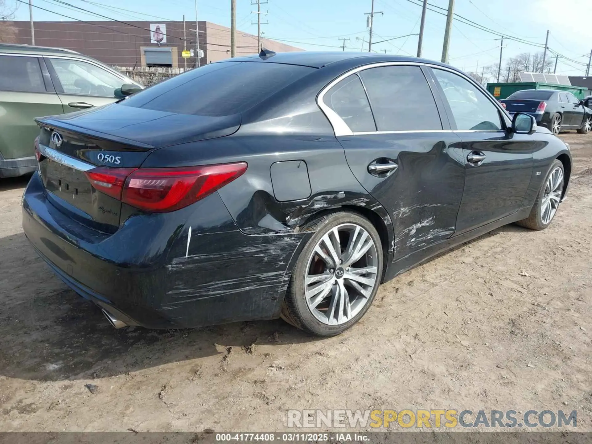 4 fotografías del automóvil dañado JN1EV7AR8LM254553 INFINITI Q50 2020