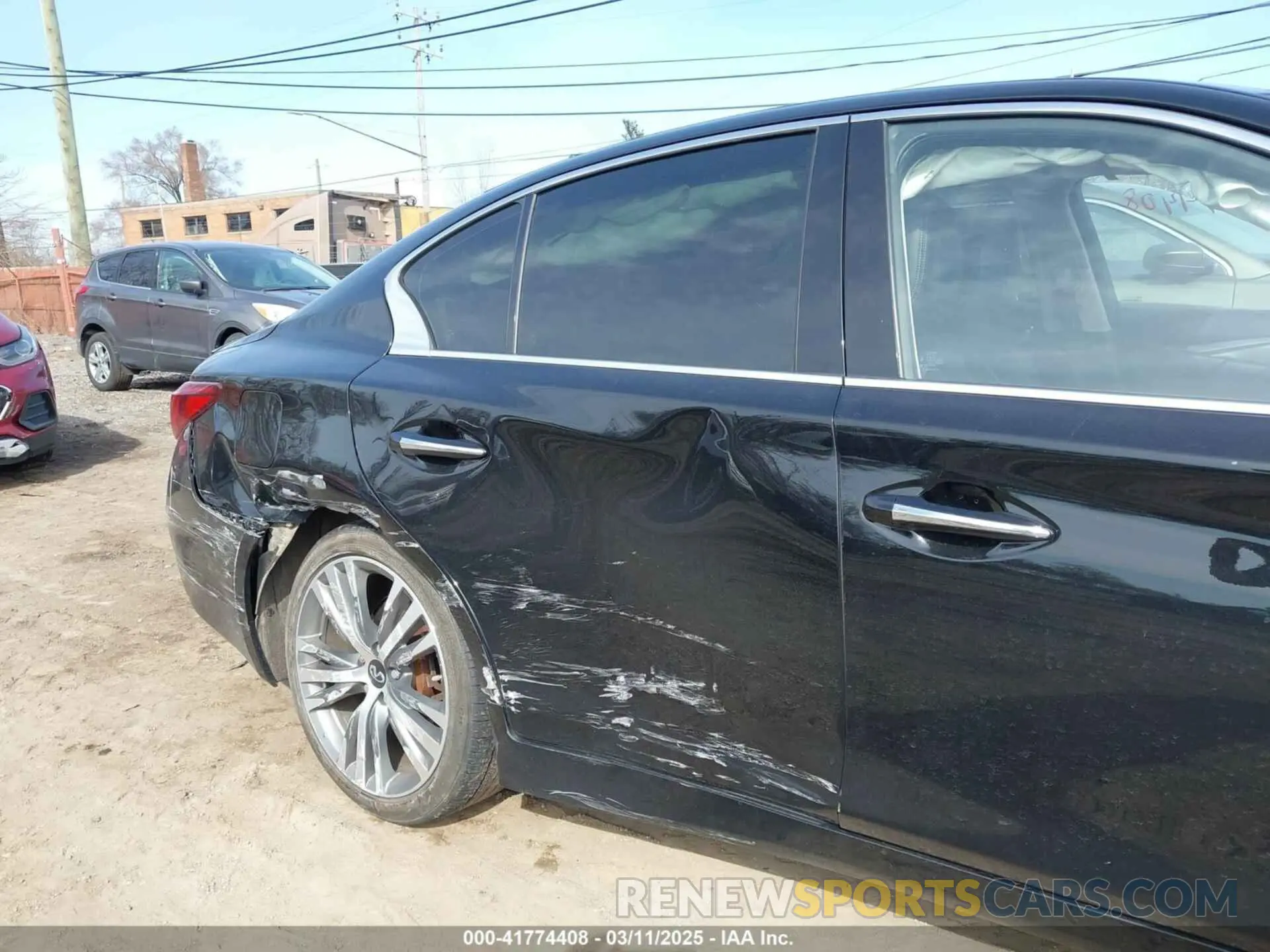 6 fotografías del automóvil dañado JN1EV7AR8LM254553 INFINITI Q50 2020