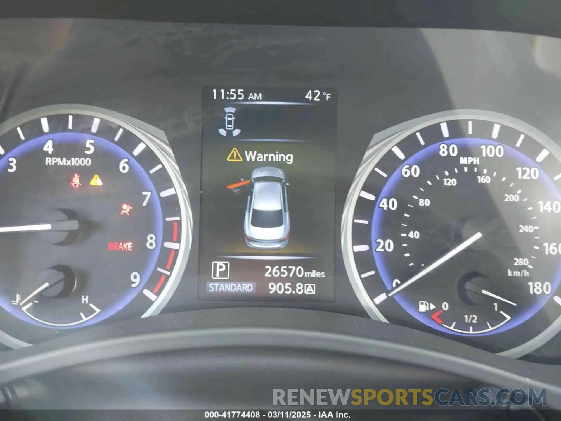 7 fotografías del automóvil dañado JN1EV7AR8LM254553 INFINITI Q50 2020