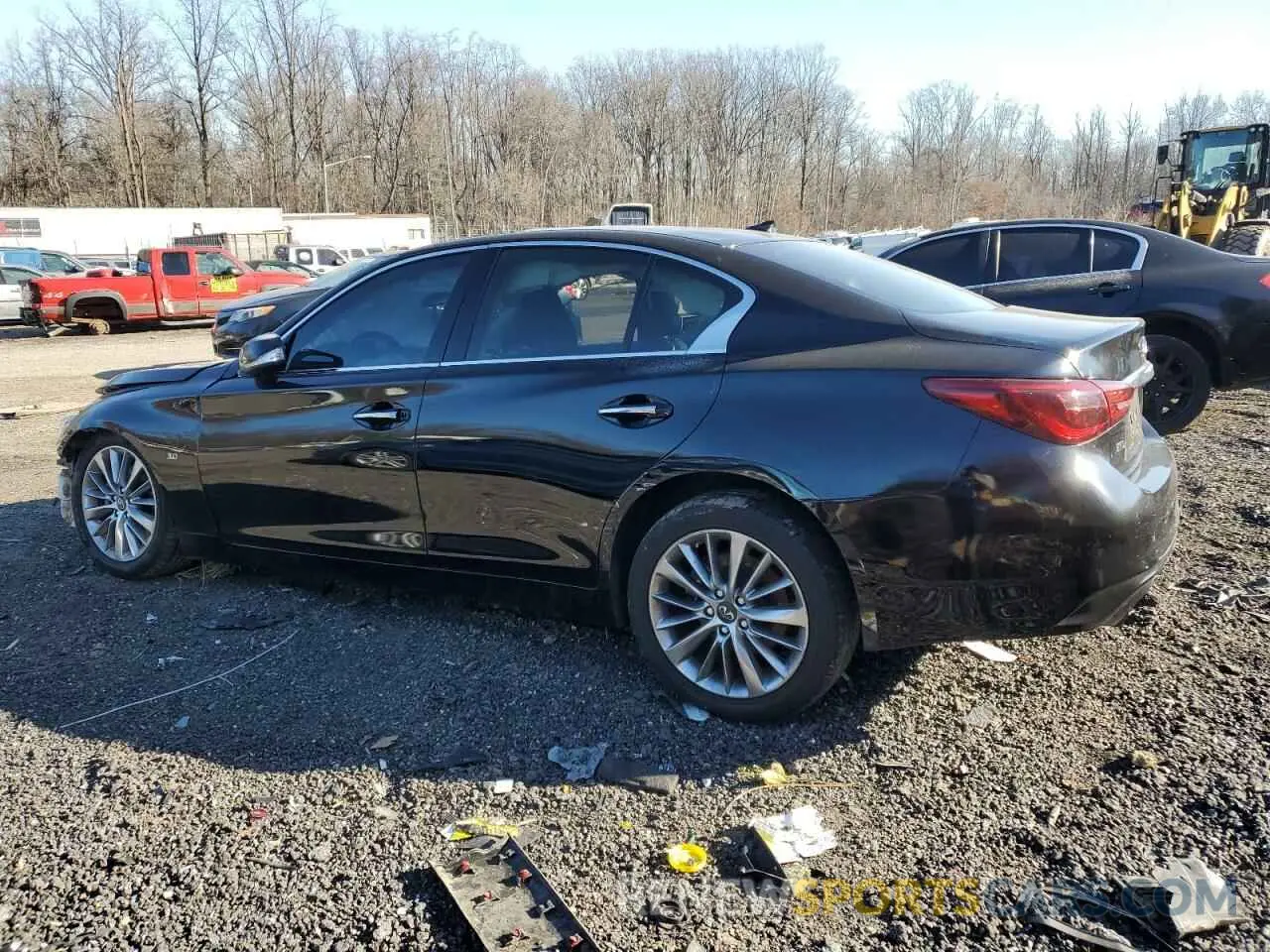 2 fotografías del automóvil dañado JN1EV7AR8LM255427 INFINITI Q50 2020
