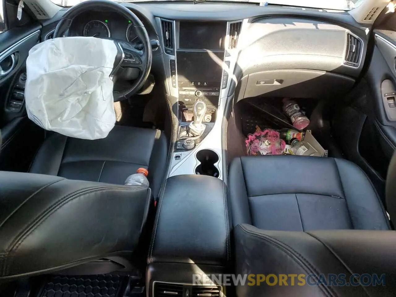 8 fotografías del automóvil dañado JN1EV7AR8LM255427 INFINITI Q50 2020
