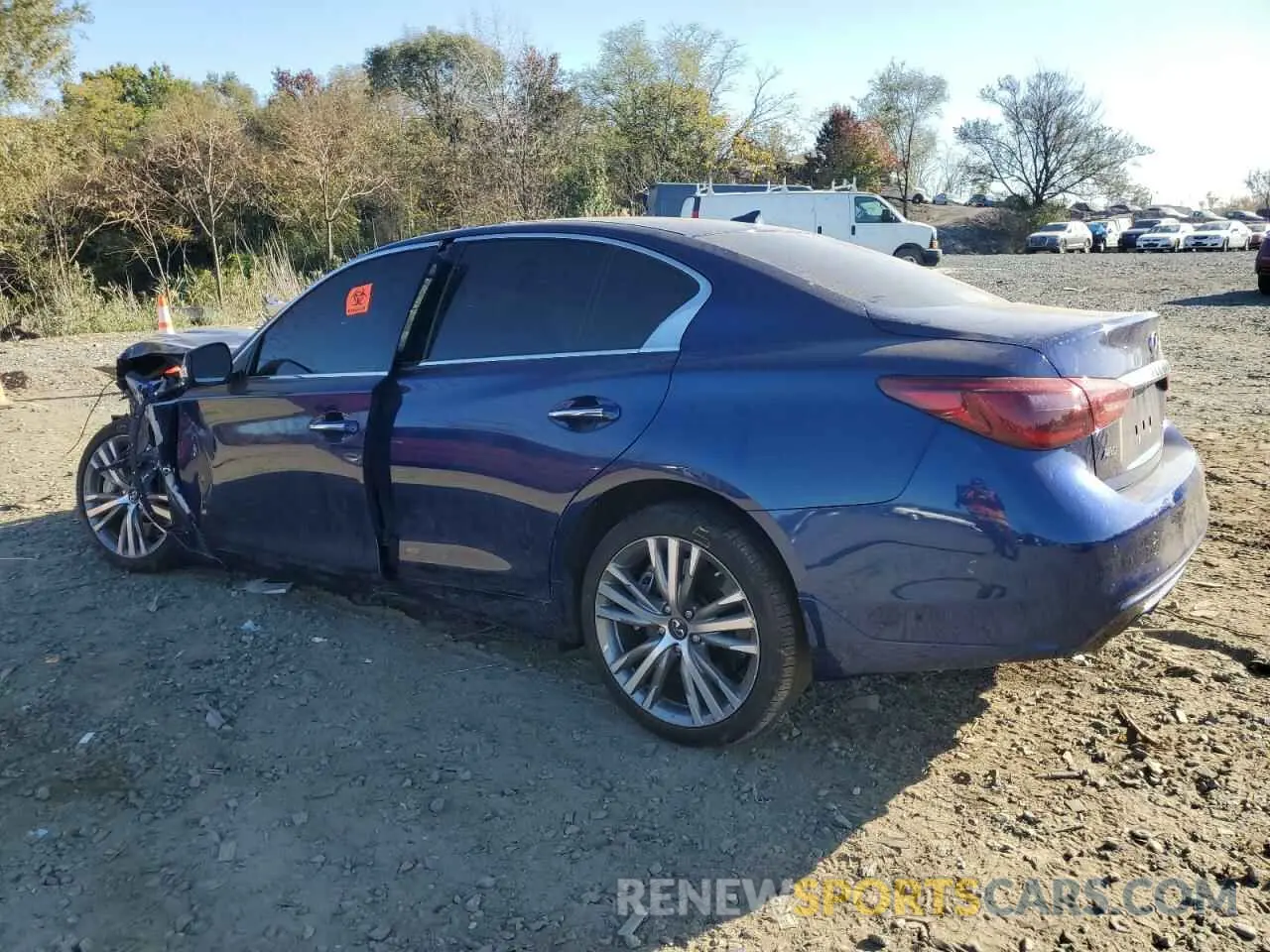 2 fotografías del automóvil dañado JN1EV7AR9LM250849 INFINITI Q50 2020