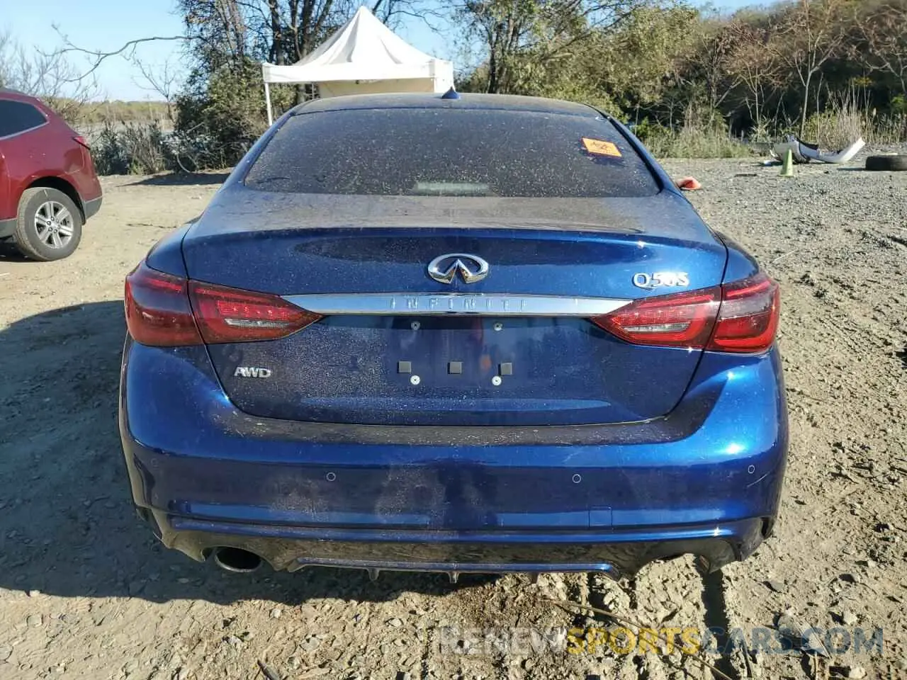 6 fotografías del automóvil dañado JN1EV7AR9LM250849 INFINITI Q50 2020