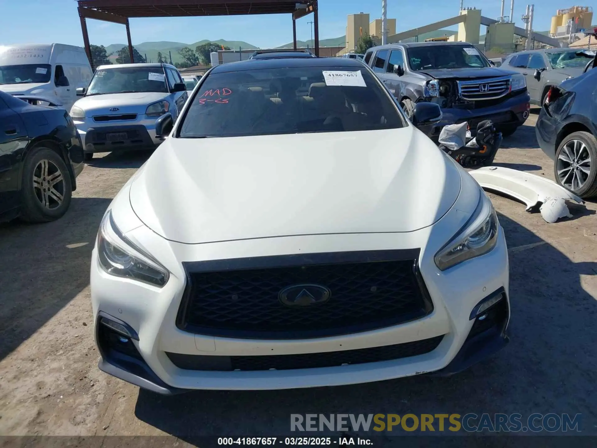 13 fotografías del automóvil dañado JN1FV7APXLM630253 INFINITI Q50 2020