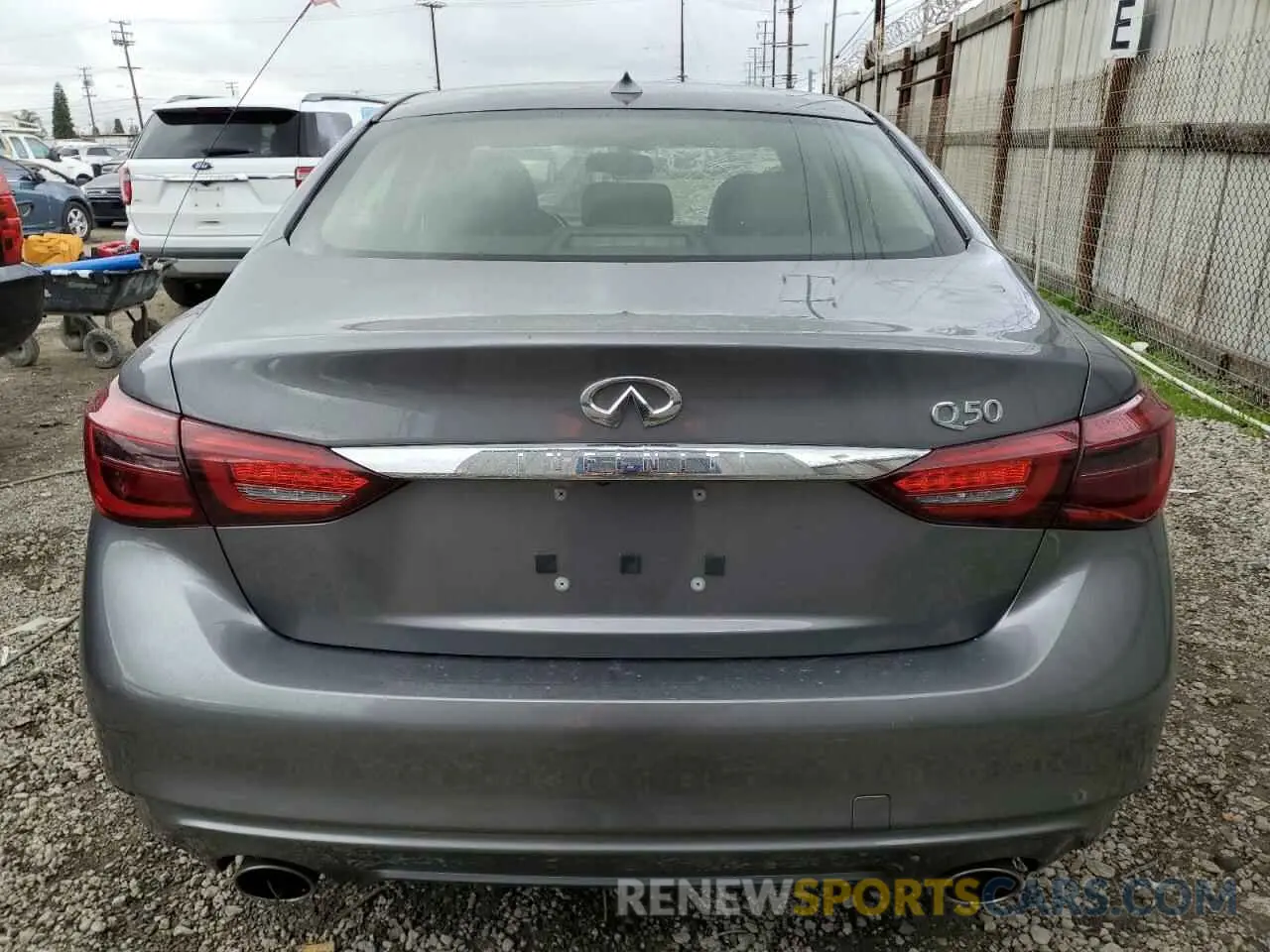 6 fotografías del automóvil dañado JN1EV7AP1MM704558 INFINITI Q50 2021
