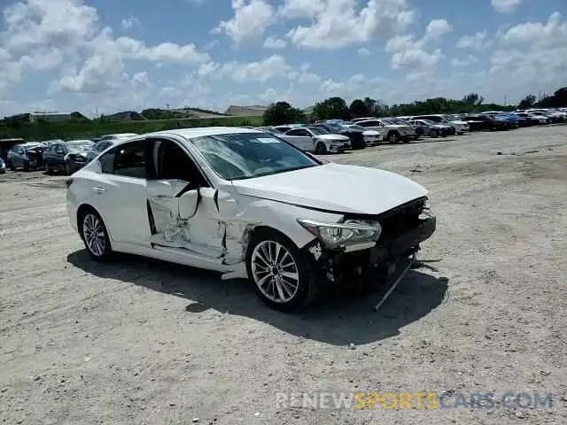 14 fotografías del automóvil dañado JN1EV7AP3MM704352 INFINITI Q50 2021