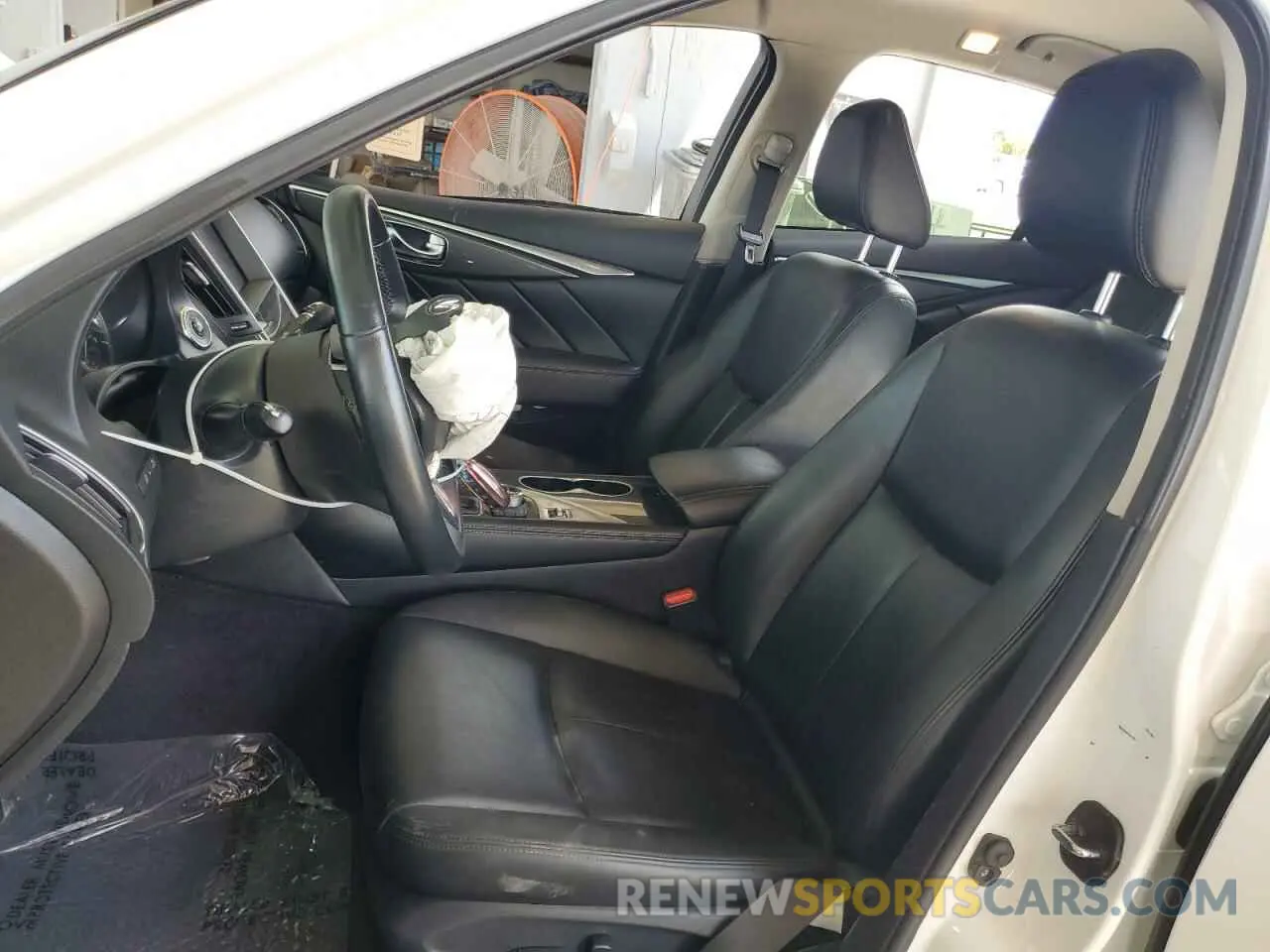 7 fotografías del automóvil dañado JN1EV7AP3MM704352 INFINITI Q50 2021
