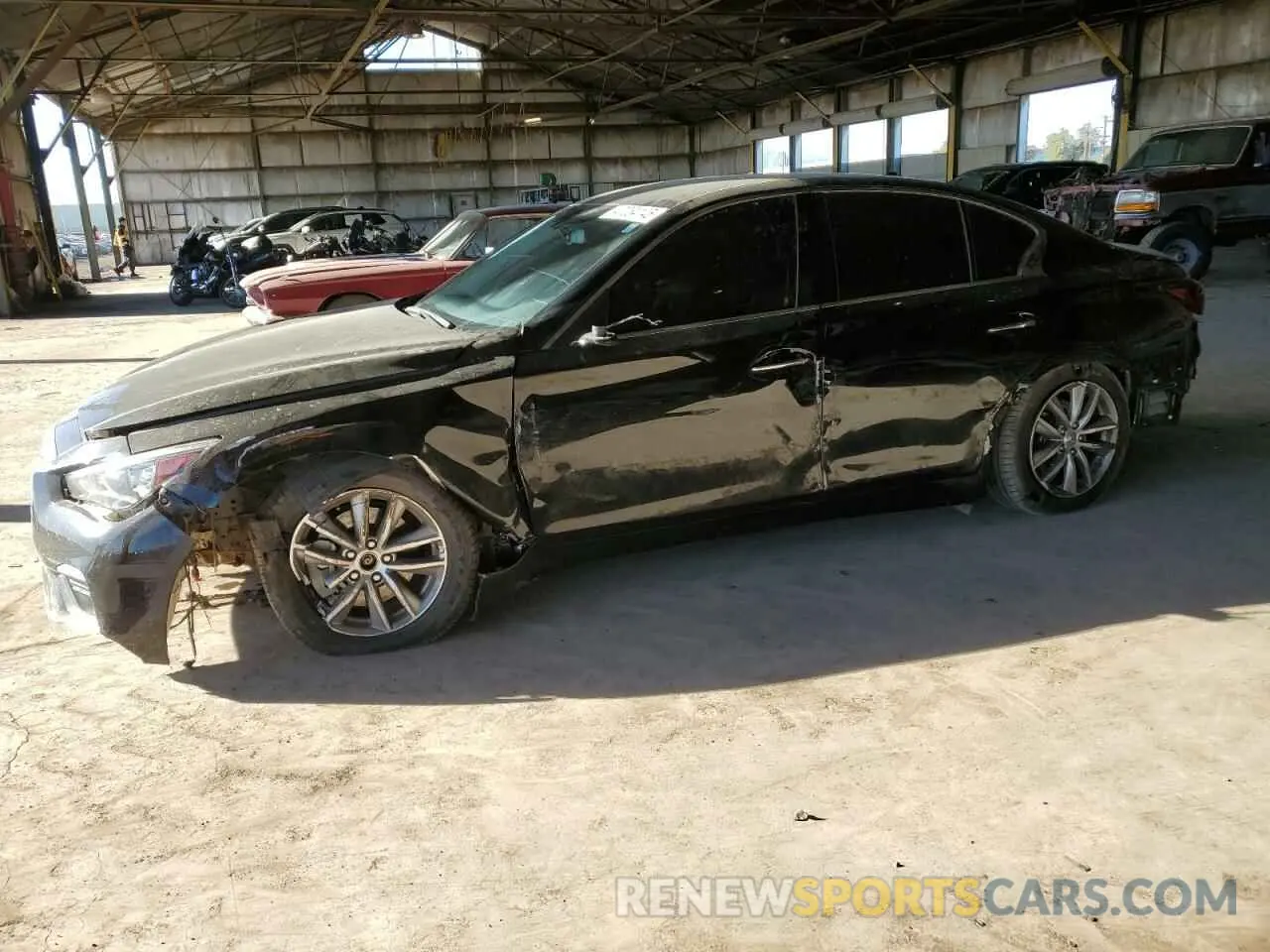 1 fotografías del automóvil dañado JN1EV7AR2MM756122 INFINITI Q50 2021
