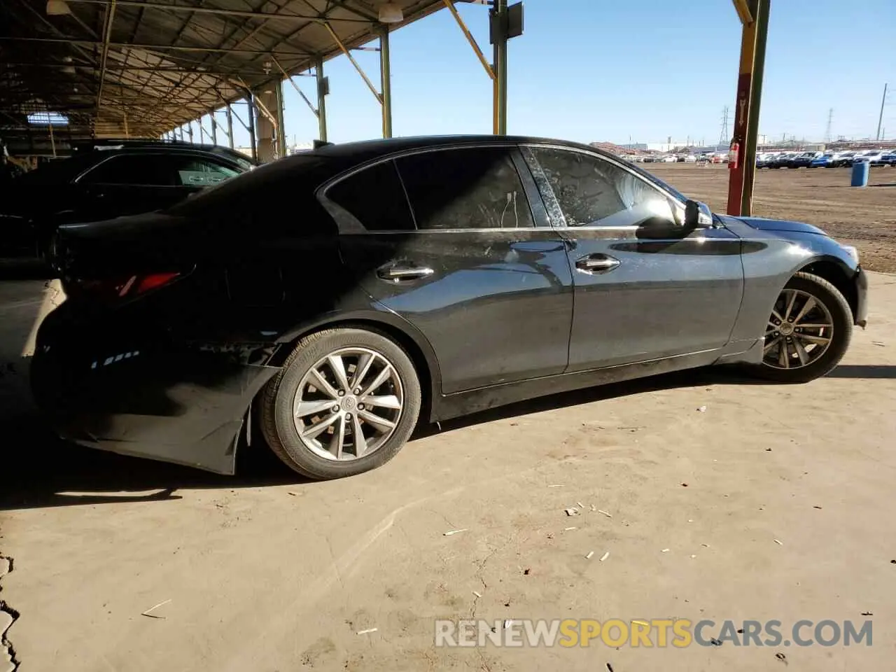 3 fotografías del automóvil dañado JN1EV7AR2MM756122 INFINITI Q50 2021